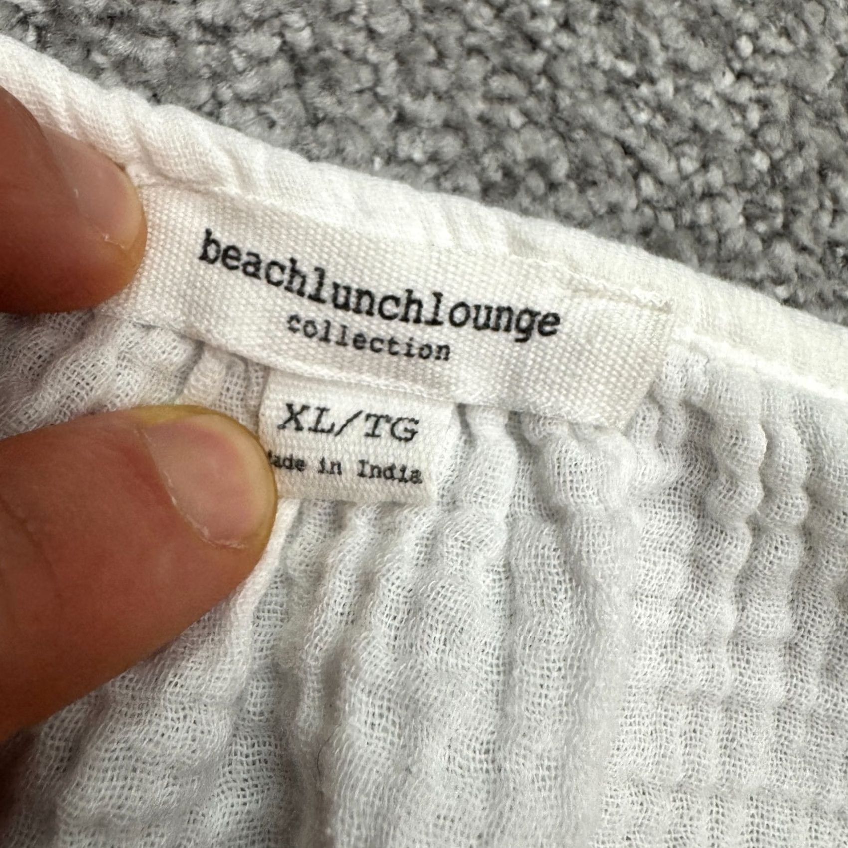 Bell BeachLunchLounge Blouse Cotton Gauze Peasant XL White Bell Sleeve Shirt Womens Bohemian Peasant, 3/4 Sleeve, V-Neck, Summer, Spring, Fall, Regular Fit Size XL / US 12-14 / IT 48-50 - 7 Thumbnail