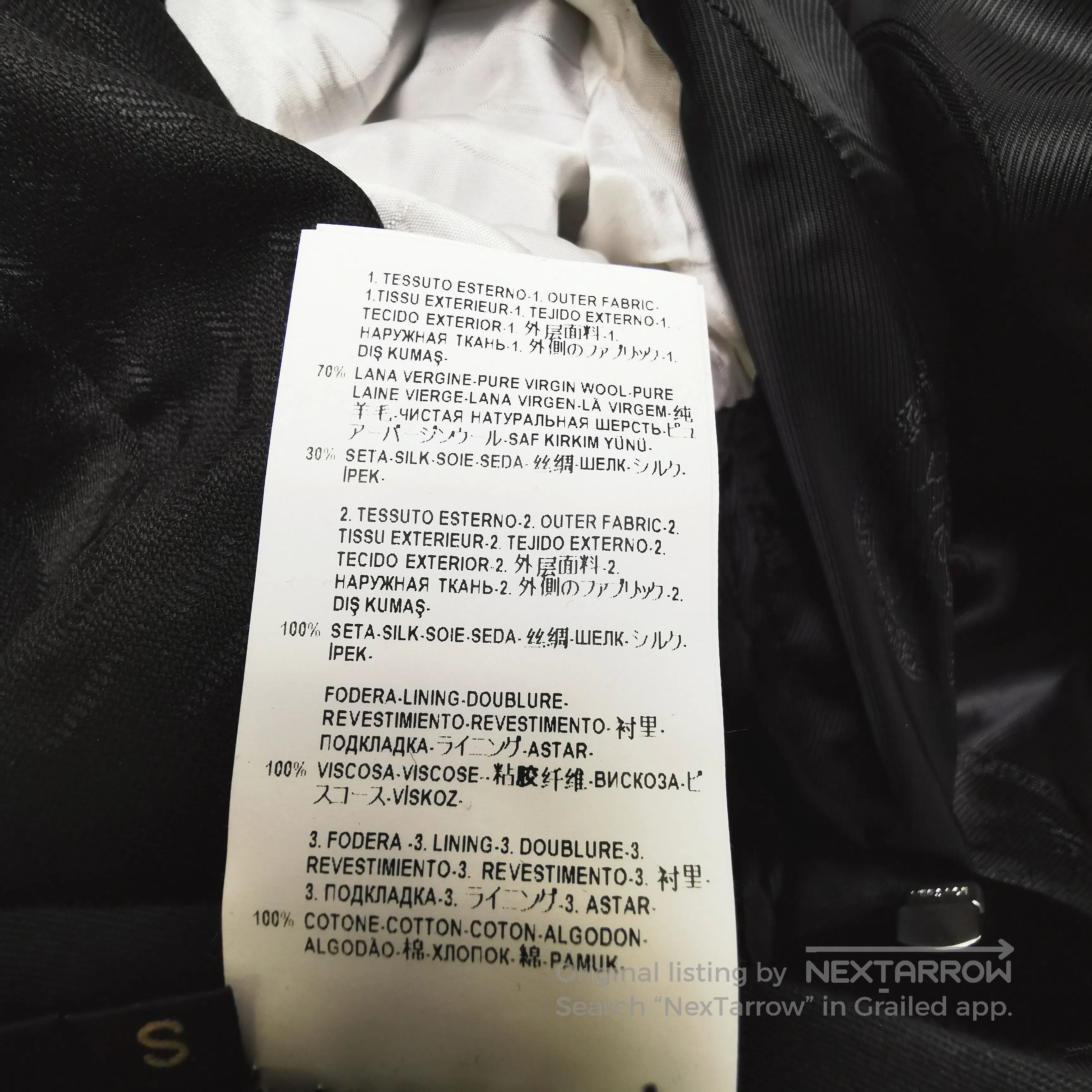 Versace Black Formal Slim-Fit Suit with Satin Lapel. Size US S / EU 44-46 / 1 - 8 Thumbnail