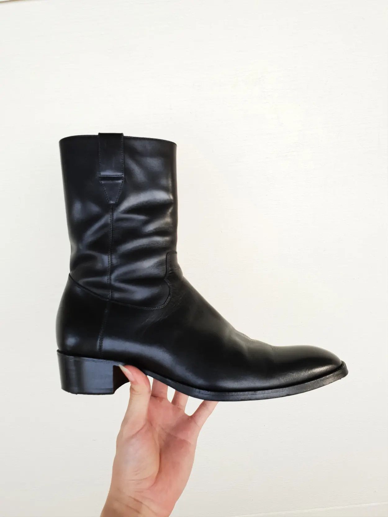 Saint Laurent Paris AW13 Black Leather Cowboy Boota Size US 9 / EU 42 - 2 Thumbnail