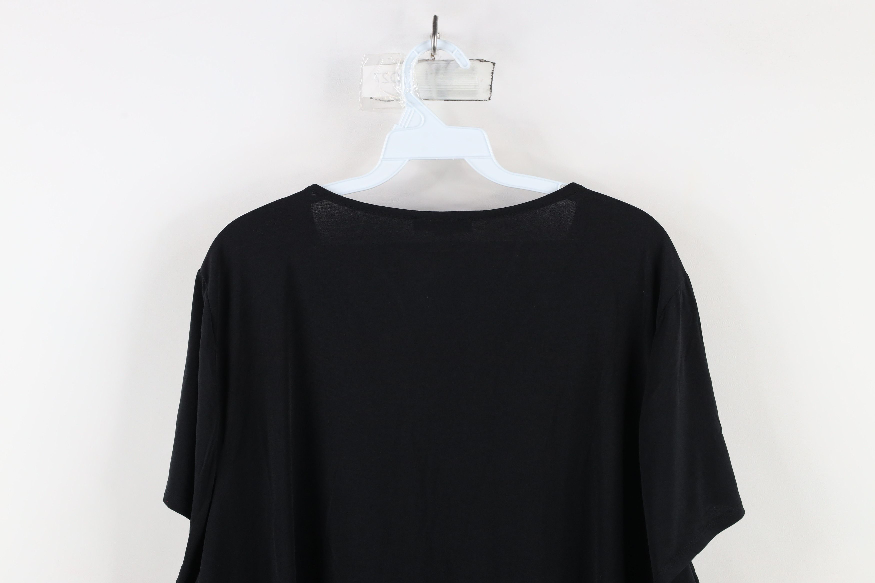Vintage New Lane Bryant Babydoll Bella Knit Short Sleeve Shirt Black Size 4XL / US 24-26 - 10 Thumbnail