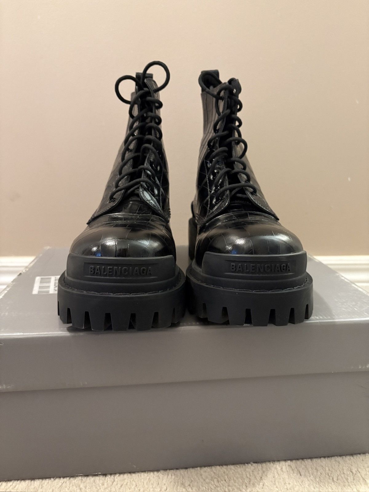 Balenciaga Balenciaga Strike boot Croc embossed Size US 7.5 / EU 40-41 - 2 Thumbnail