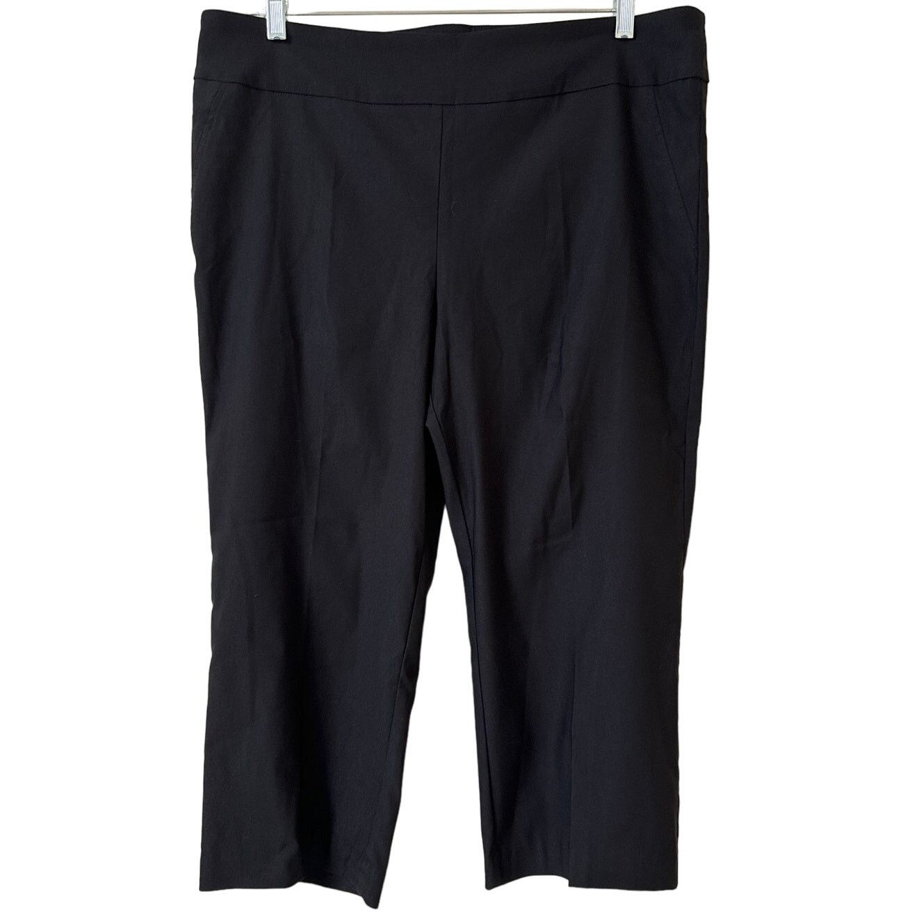 Other NWT Counterparts Luxe Stretch XL Black Mid Rise Crop Pants Size 38" / US 16 / IT 52 - 1 Thumbnail