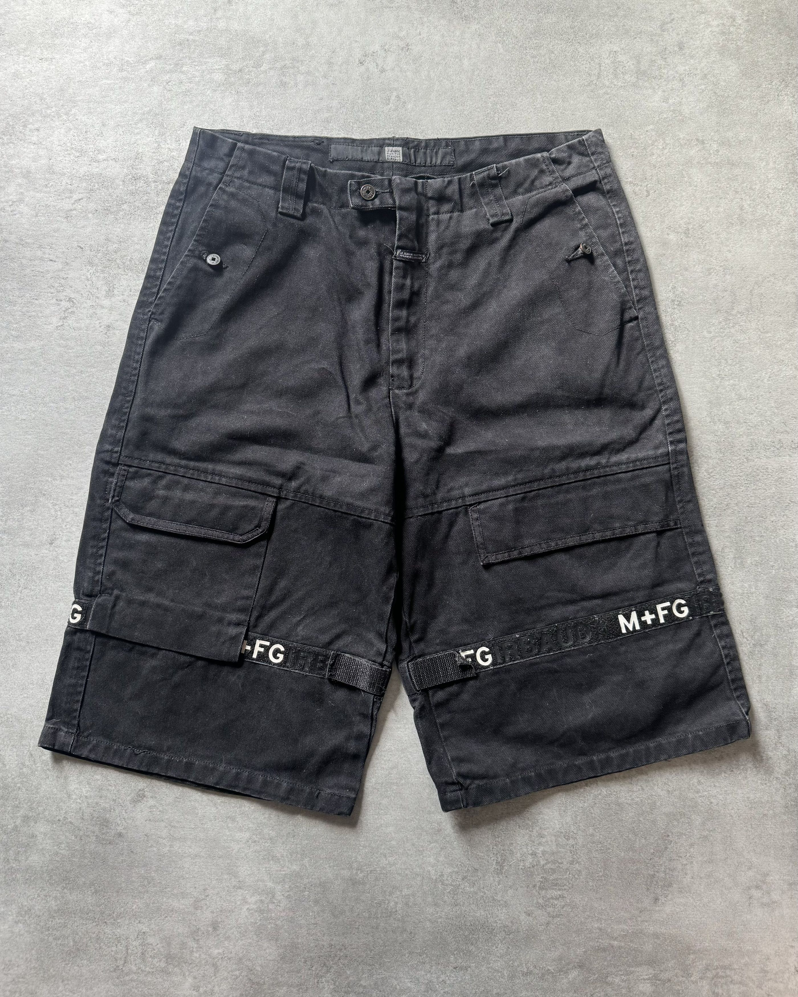 image of Archival Clothing x Marithe Francois Girbaud 2000S Marithé + François Girbaud Black Cargo Shorts (S