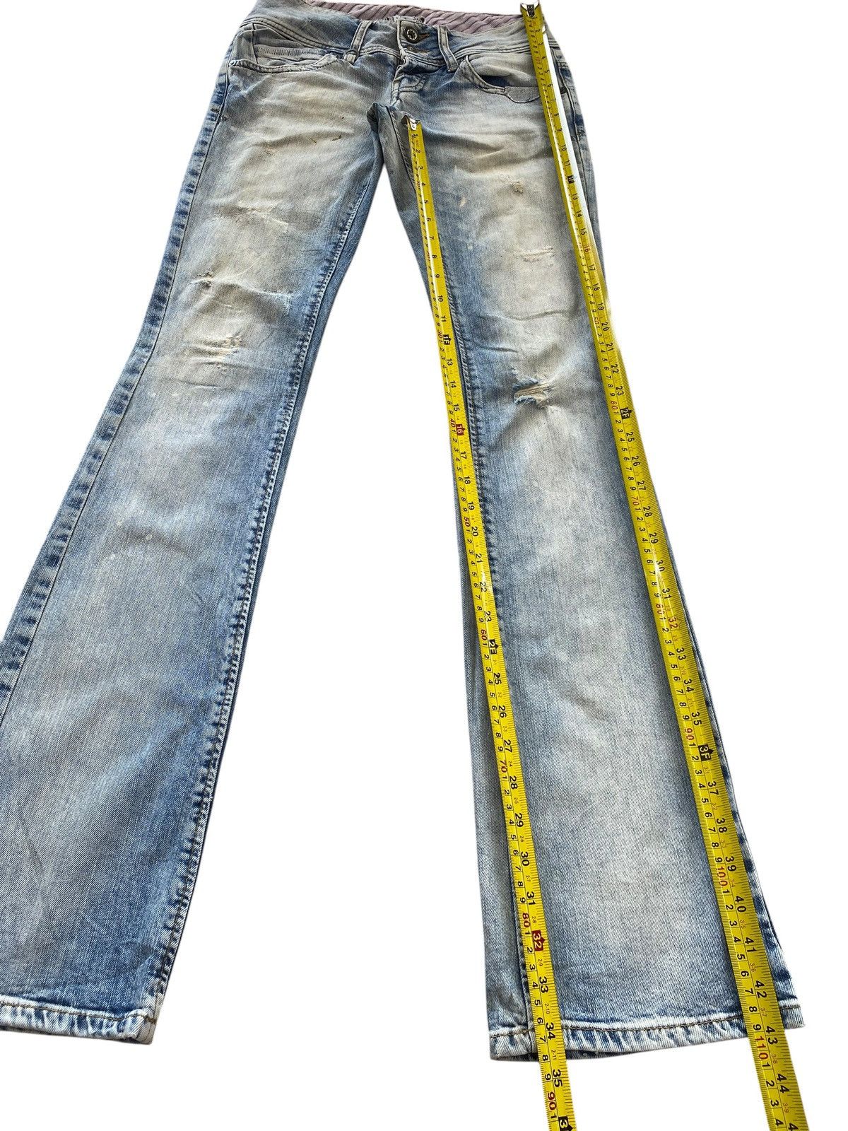 Japanese Brand Denim Rules Light Wash High Waist Boot Cut Style Jeans Size 28" / US 6 / IT 42 - 9 Thumbnail