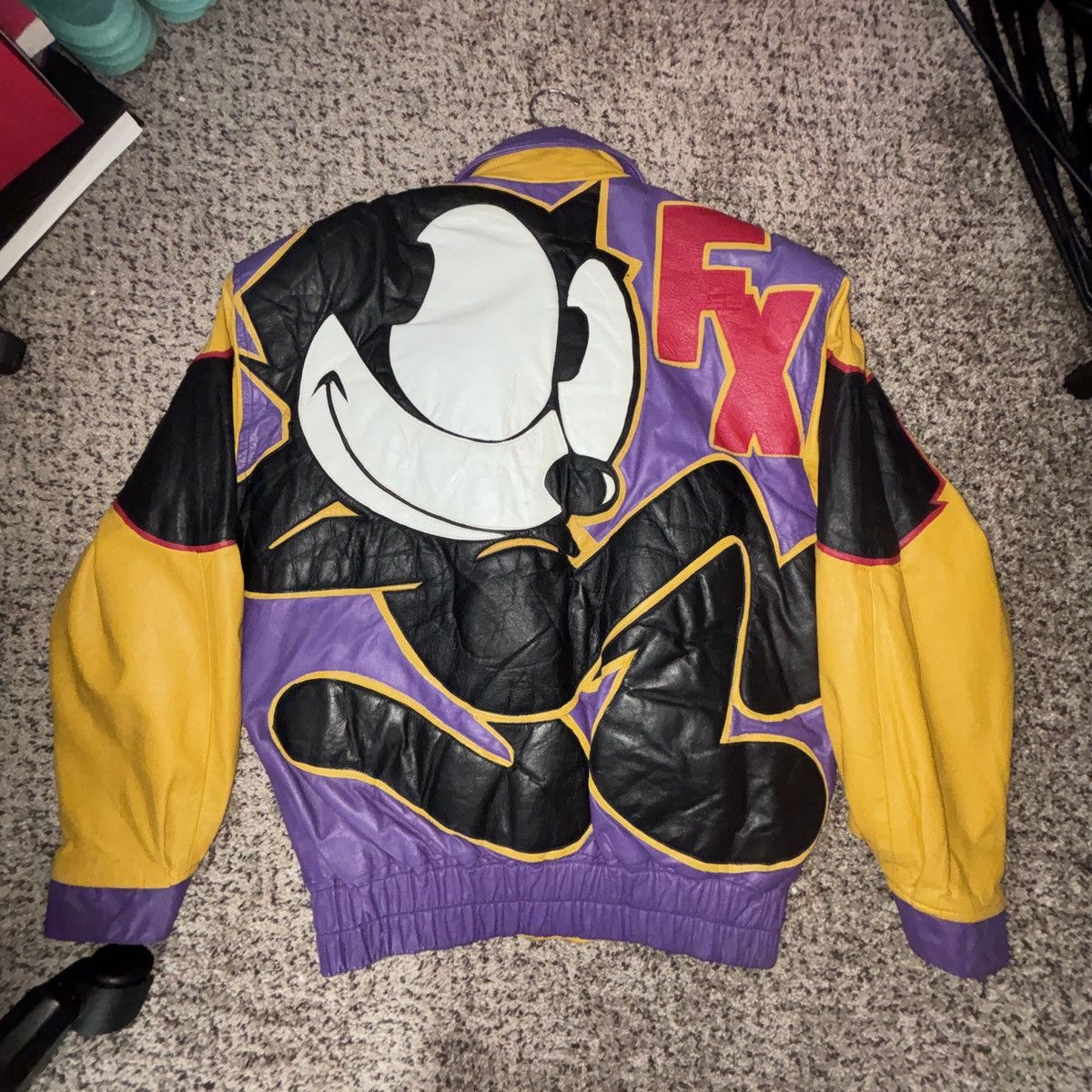 Other Vintage Maziar Leather Gallery Felix The Cat Leather Jacket Size US S / EU 44-46 / 1 - 2 Thumbnail