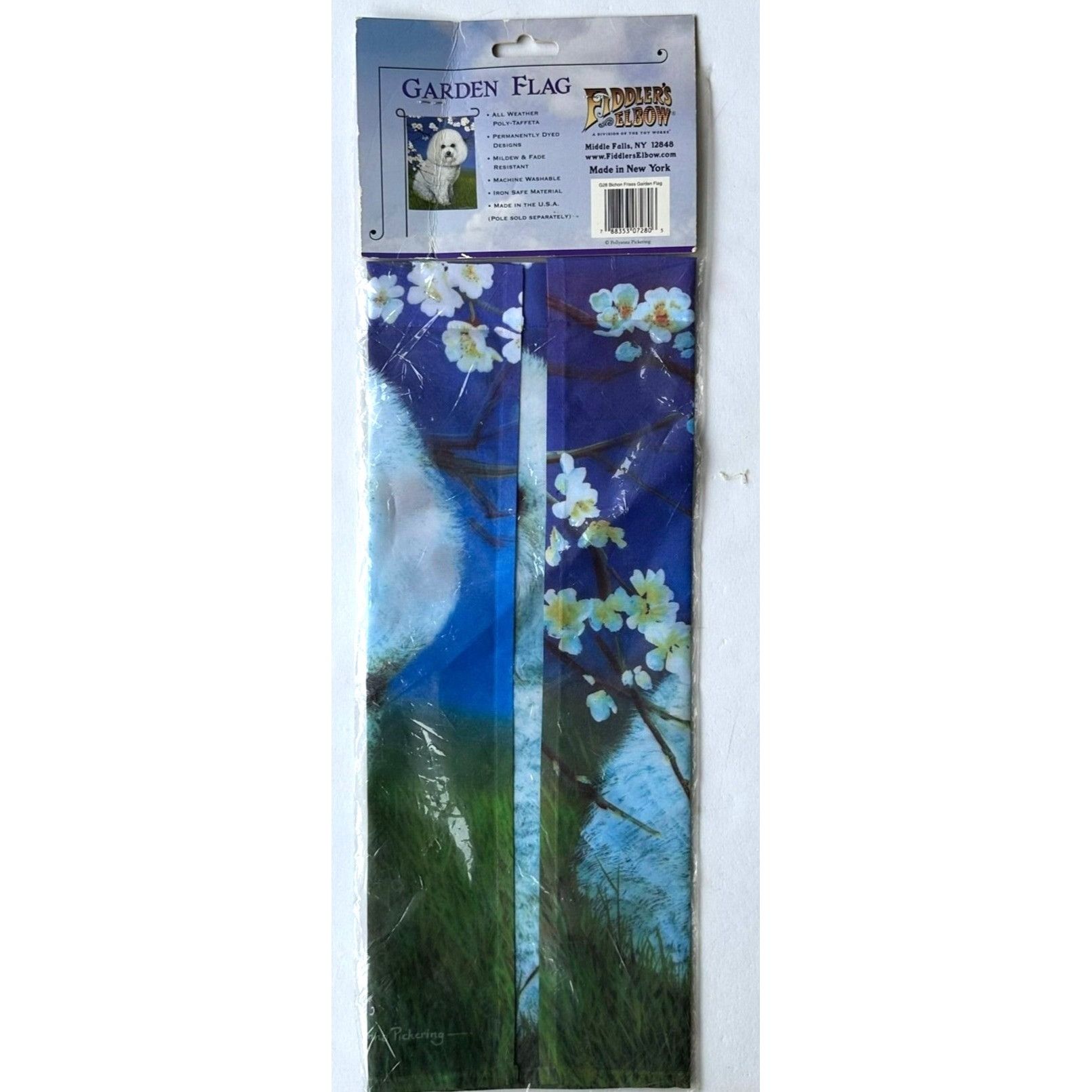 Vintage Bichon Frise Garden Flag Retired 12 x 16 inches New in Packa Size ONE SIZE - 7 Thumbnail