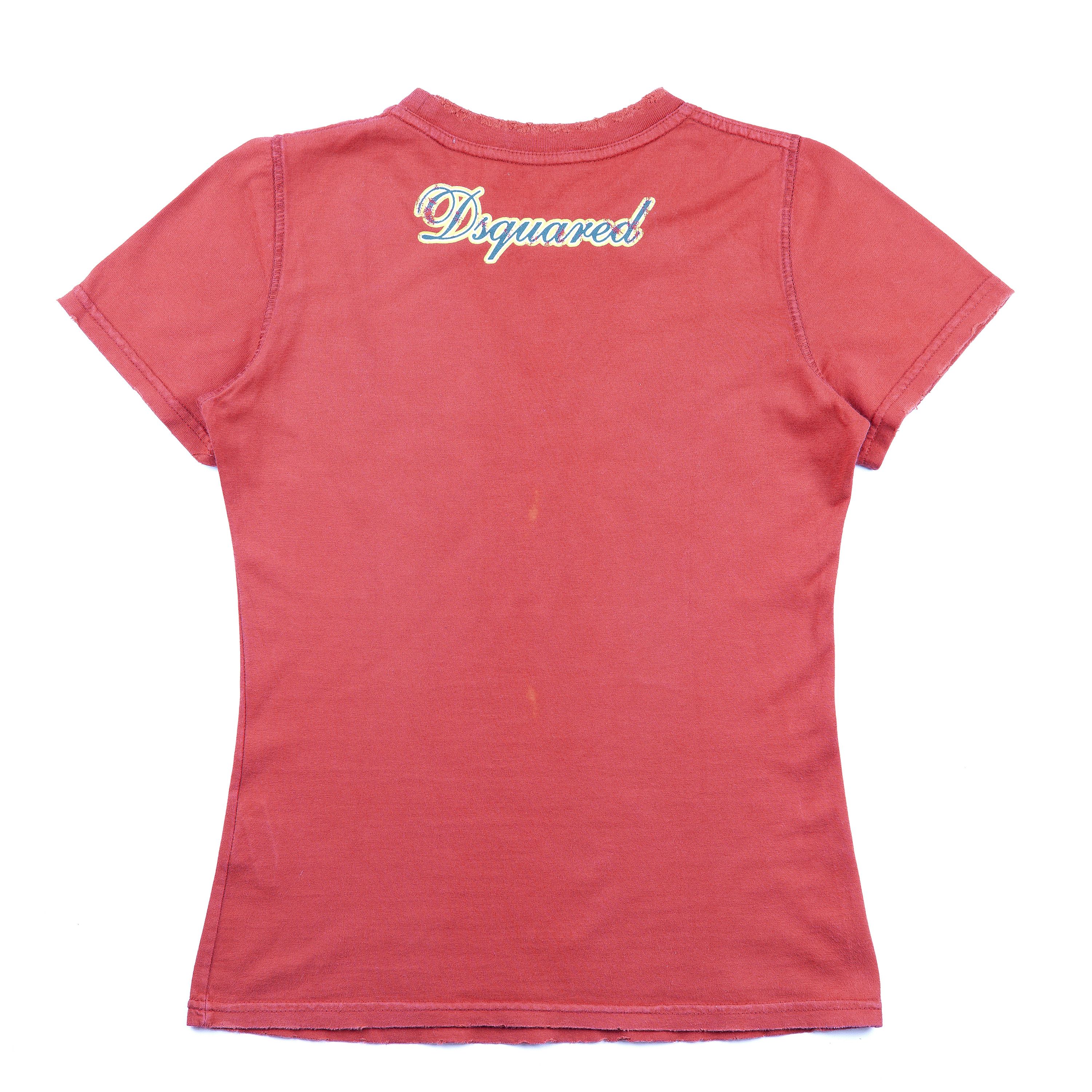 Dsquared2 DSQUARED2 “Take Off” Red T-Shirt Size S / US 4 / IT 40 - 2 Thumbnail