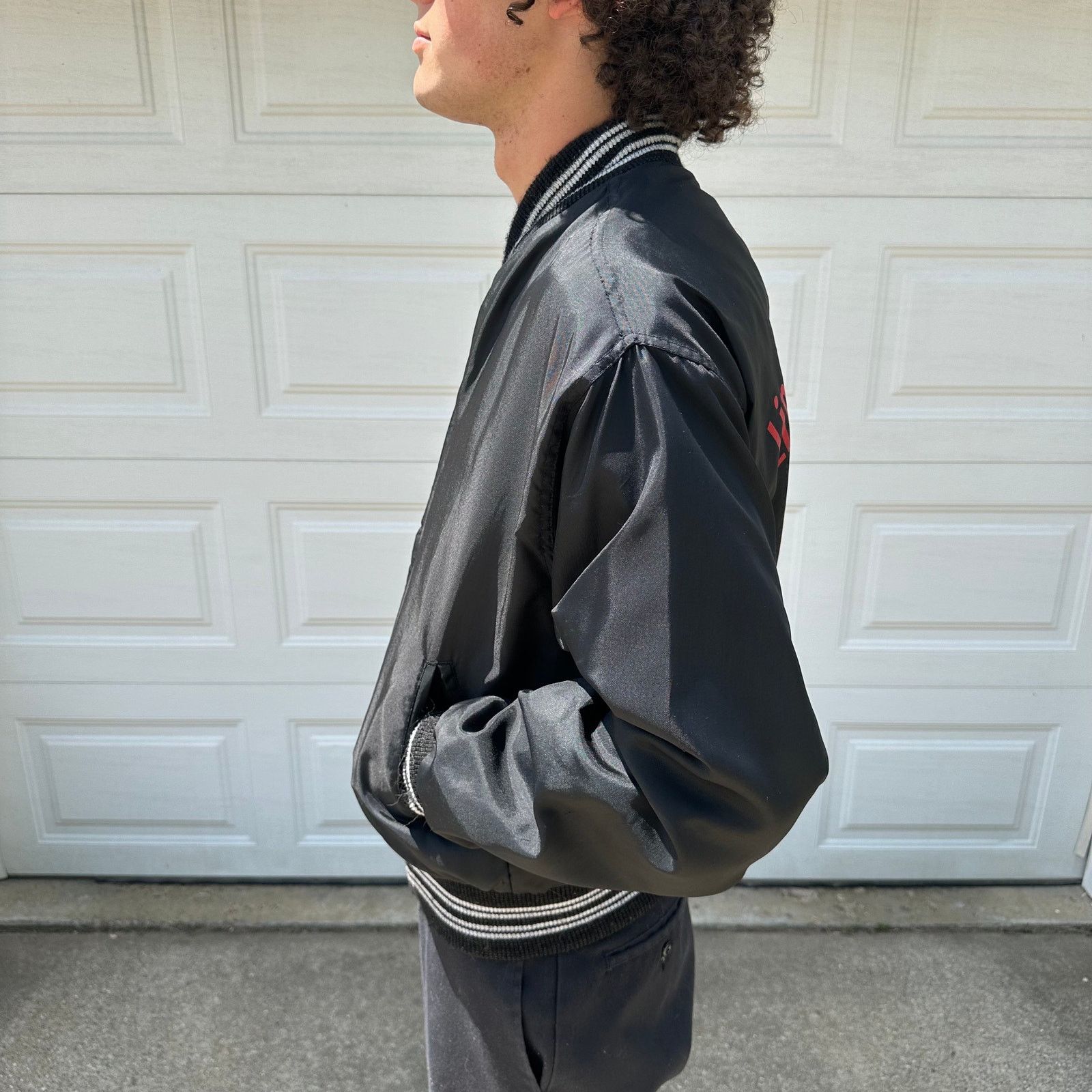 Vintage Vintage 80s Men's Lindell Drop Forge Hockey Bomber Jacket Size US L / EU 52-54 / 3 - 4 Thumbnail