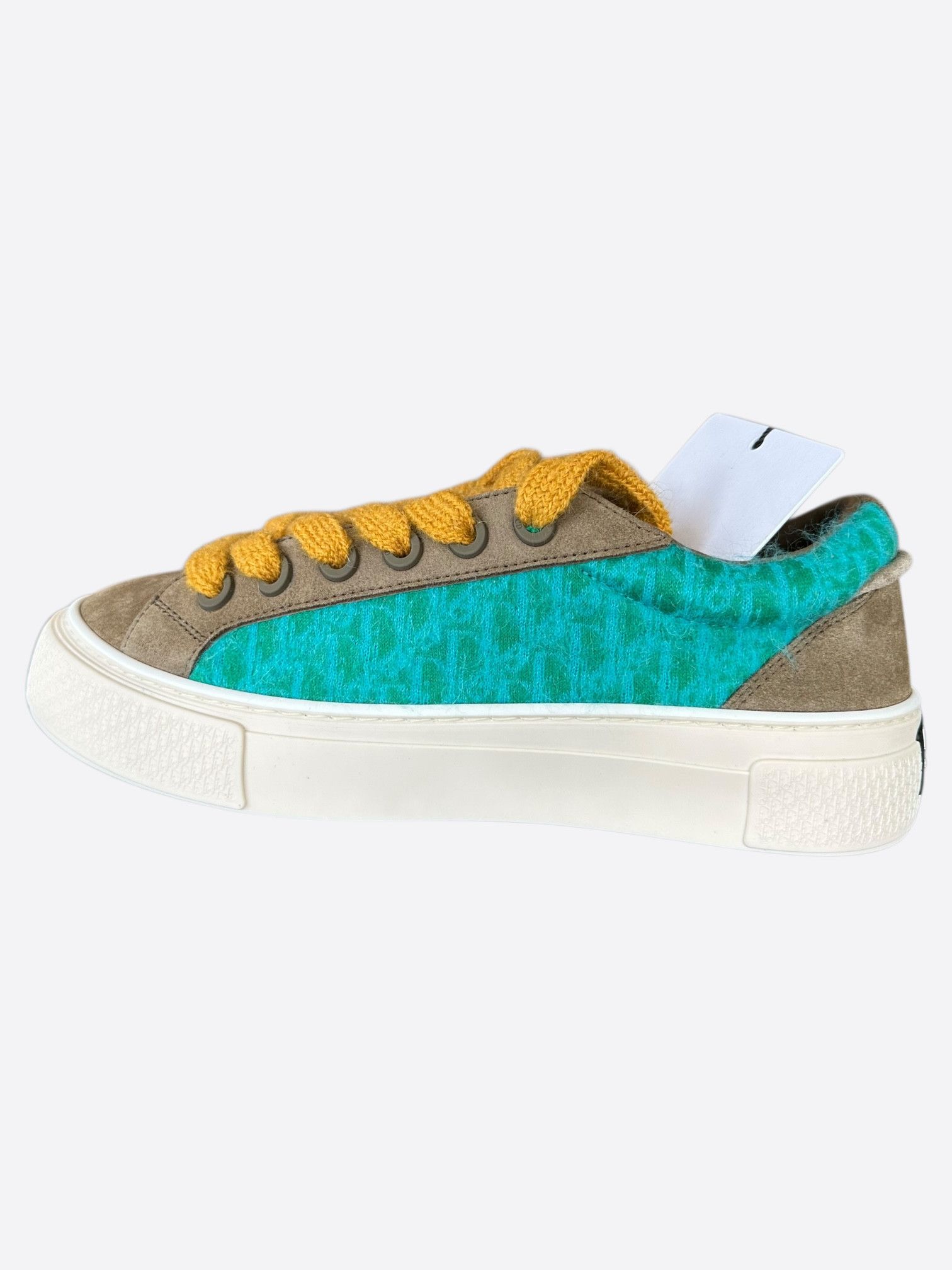 Dior Dior Brown & Turquoise Oblique B33 Sneakers Size US 9 / EU 42 - 3 Thumbnail