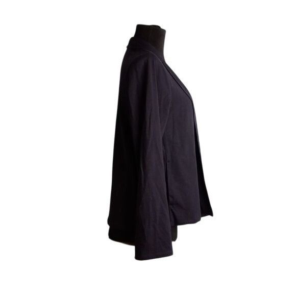 Eileen Fisher Eileen Fisher Size S Open Front Navy Blue Cardigan Jacket Co Size S / US 4 / IT 40 - 5 Thumbnail