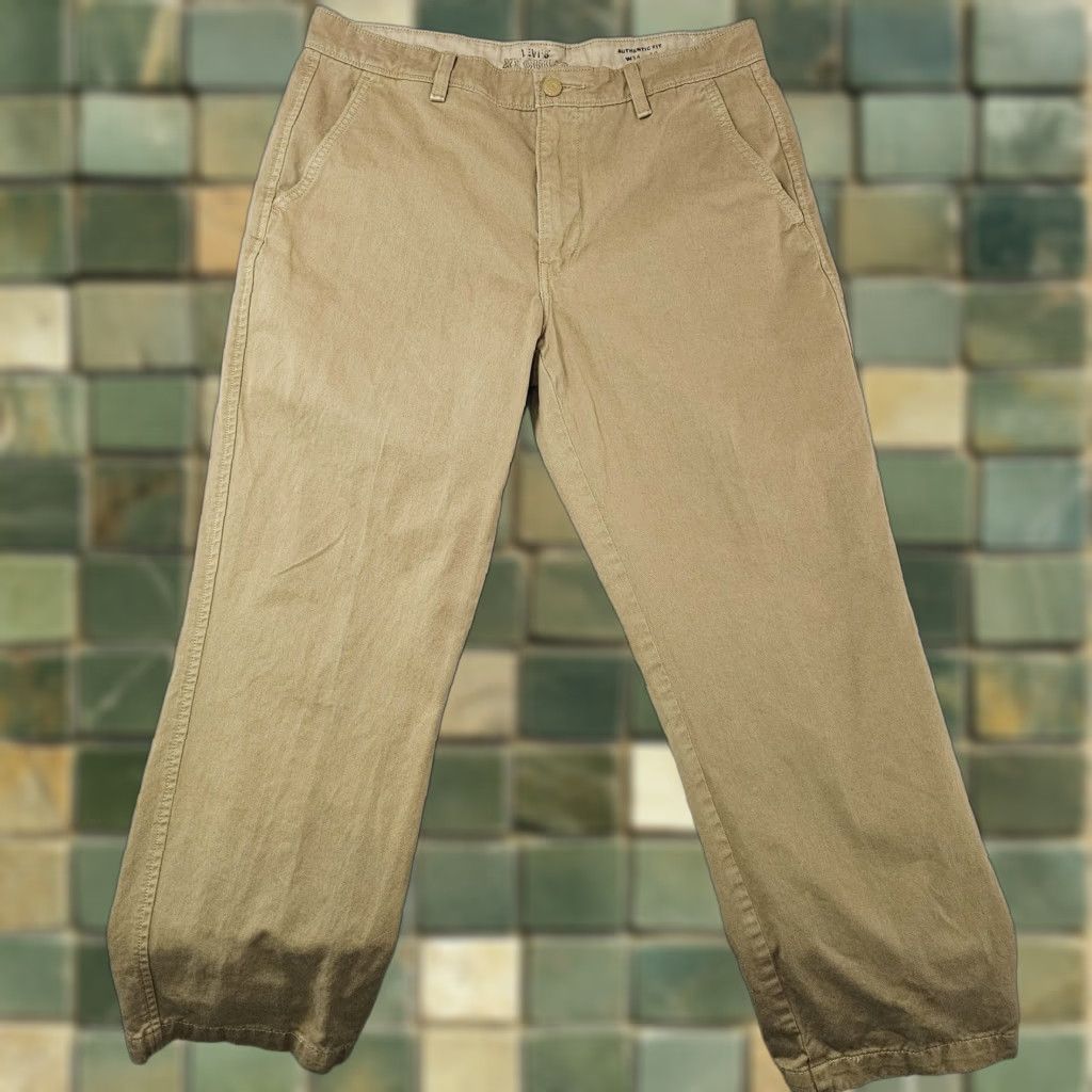 Levi's Levi's XX Chino Pants Mens 34x27 Khaki Flat Front Straight Casual Size US 34 / EU 50 - 1 Thumbnail