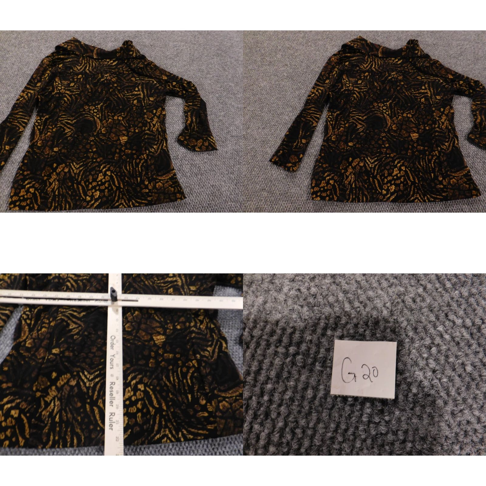 Vintage Choices Blouse Womens M Brown Crew Neck Pullover Stretch 3/4 Sleeve Floral Rayon Lyocell Button Casual Basic Regular Vintage No Size M / US 6-8 / IT 42-44 - 8 Thumbnail