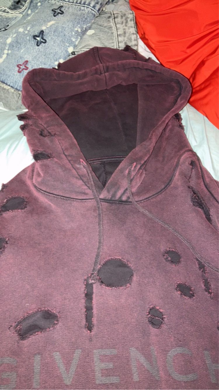 Givenchy RARE GIVENCHY RIPPED HOODIE Size US S / EU 44-46 / 1 - 5 Thumbnail