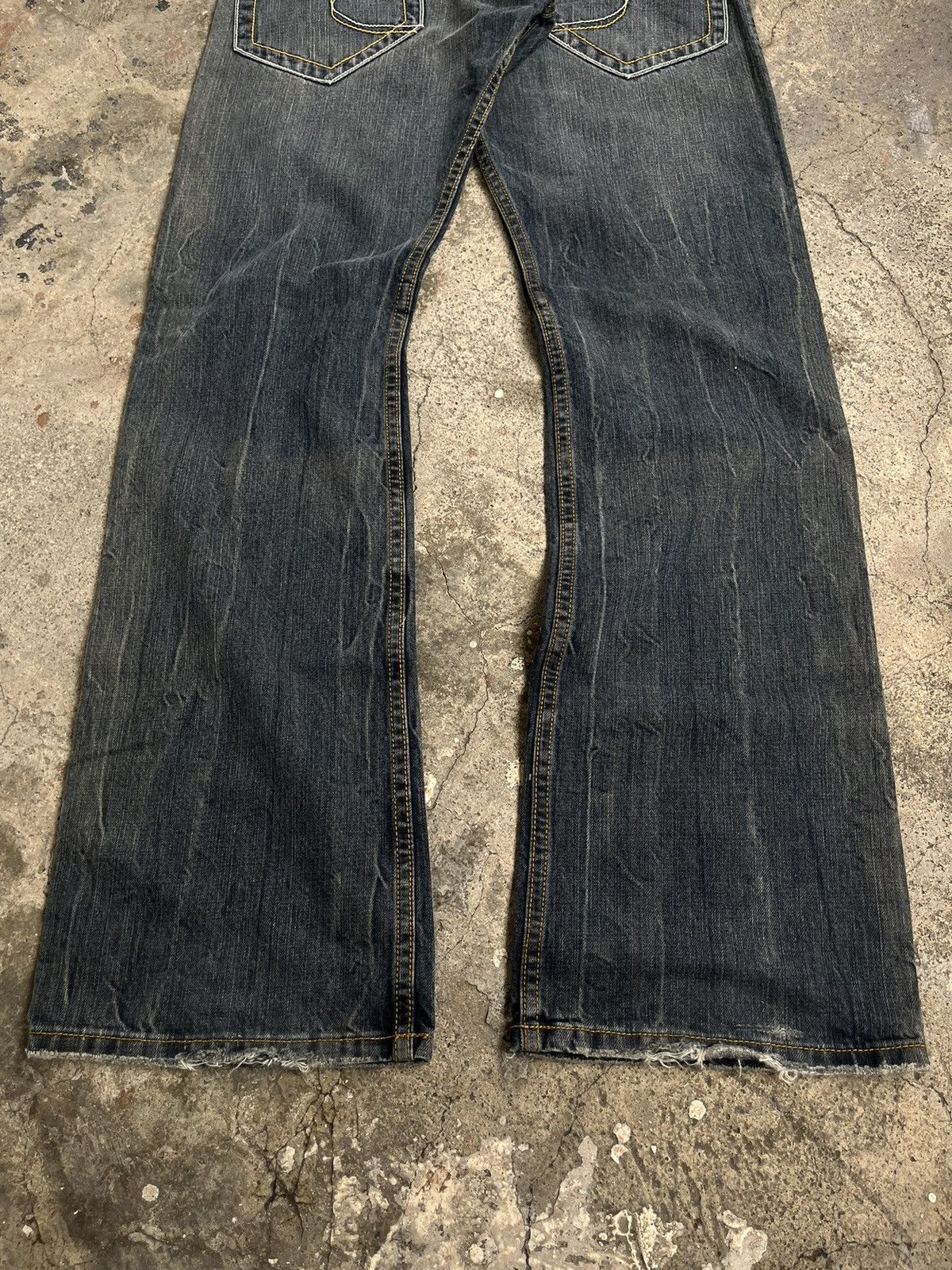 5351 POUR LES HOMMES × If Six Was Nine × Tornado Mart JAPANESE SEMANTIC DESIGN FLARE BOOT CUT GOTHIC VKEI STYLE Size US 33 - 12 Thumbnail
