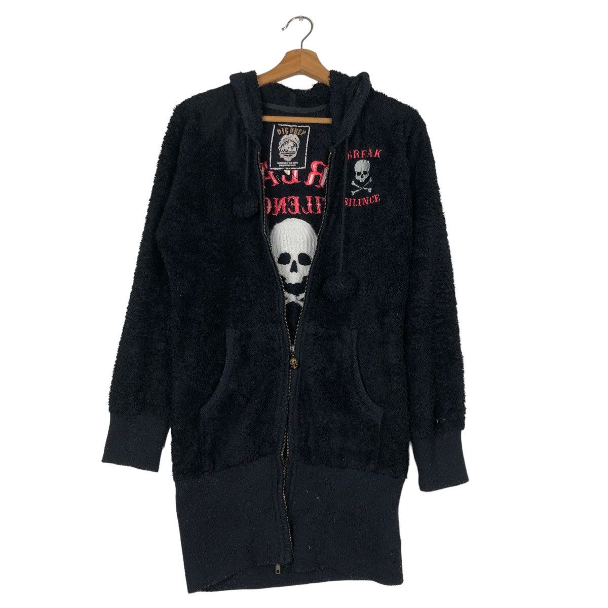 Hysteric Glamour 🔥Dig Deep Break Silence Biker Jacket Skeleton Big Logo Size US L / EU 52-54 / 3 - 1 Thumbnail