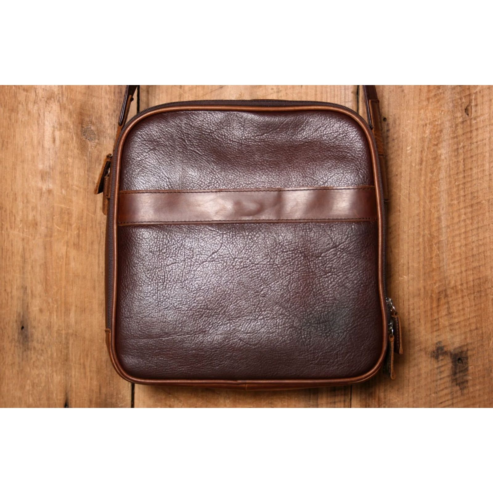 Vintage OSGOODE MARLEY Calvin Crossbody Traveler Leather RFID Brown Bag Mens Small Travel Organizer Zip Size ONE SIZE - 5 Thumbnail
