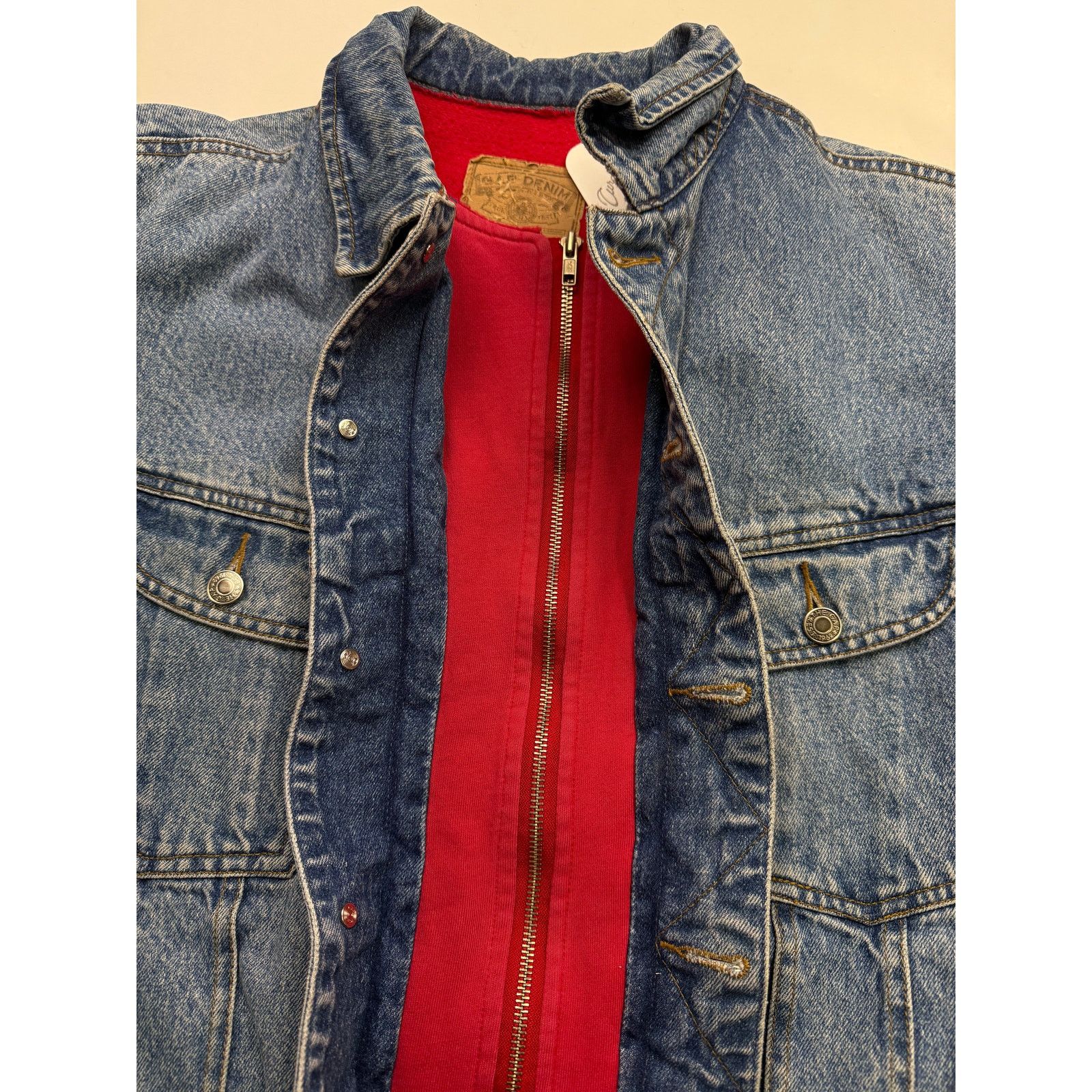Vintage Vintage Gap Denim Lined Zip Up Hybrid Trucker Style Jacket L Size US L / EU 52-54 / 3 - 5 Thumbnail