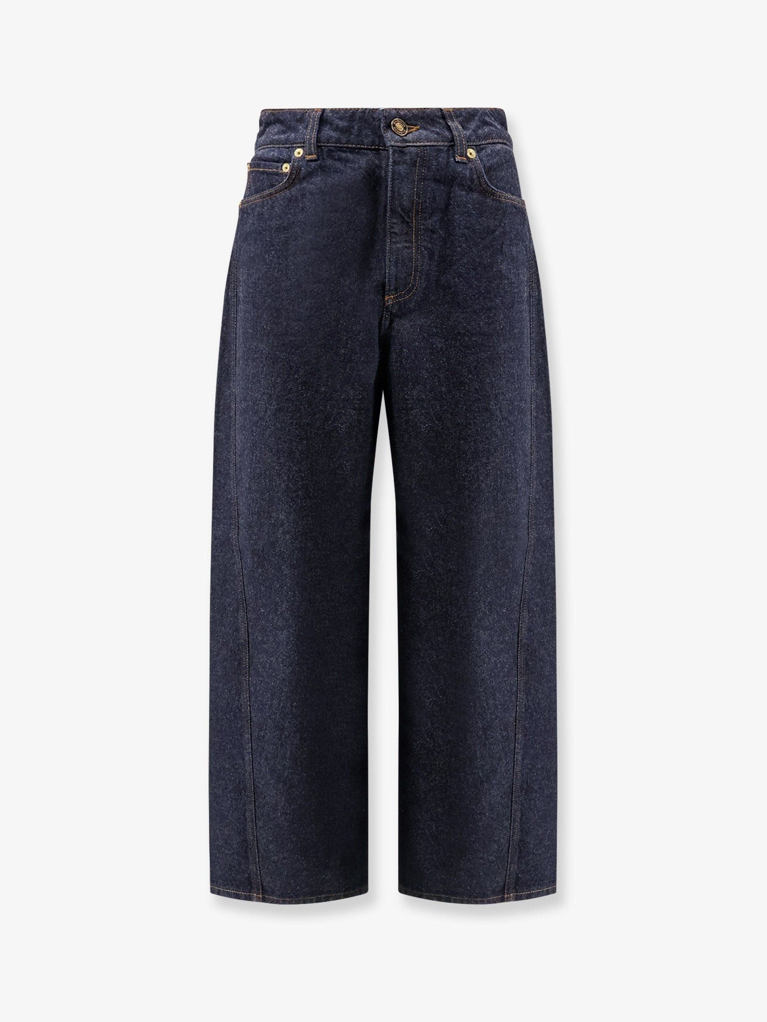 Twisted Dark Blue Denim Jeans
