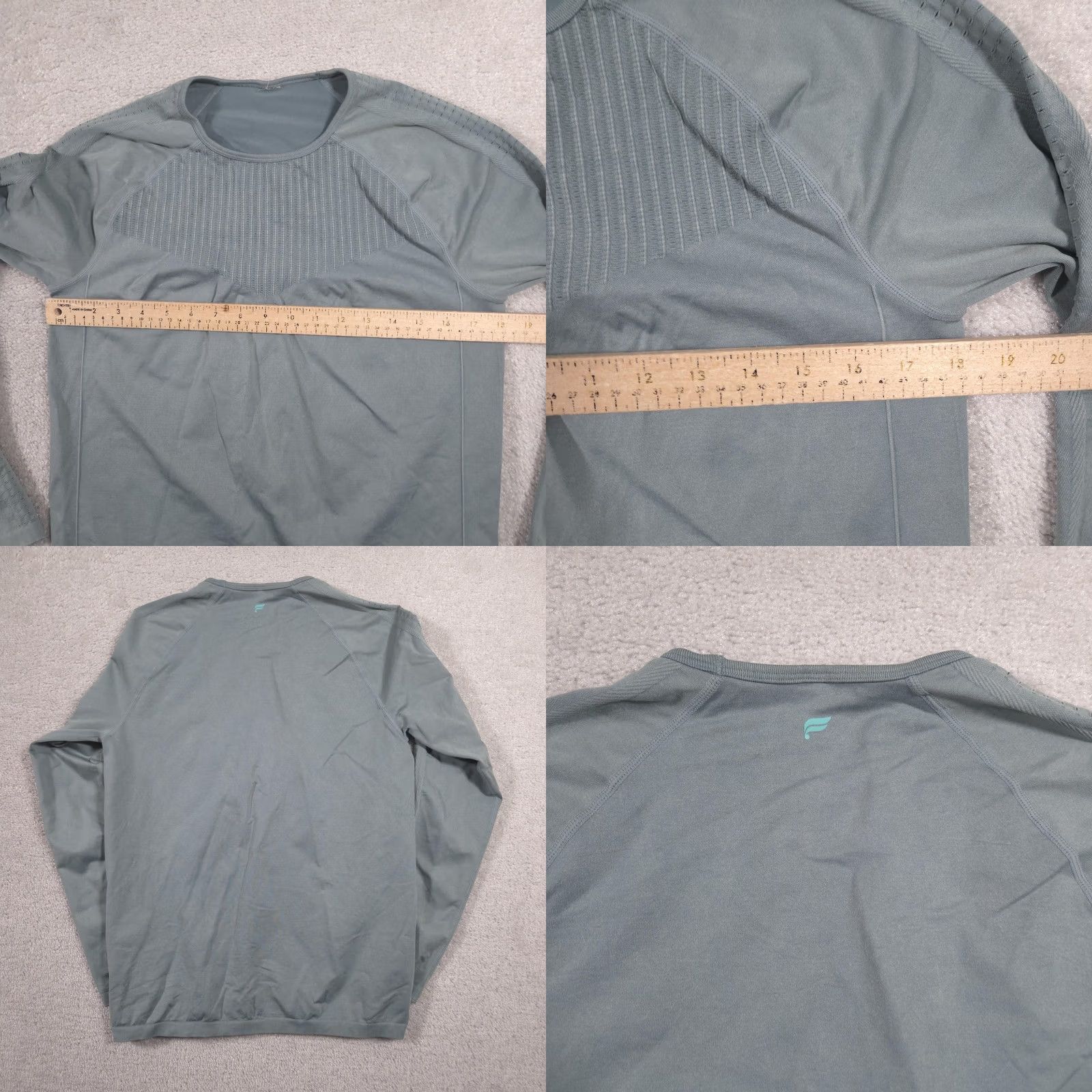 Fabletics Fabletics Shirt Womens Large Green Long Sleeve Raglan Athletic Performance Top Size L / US 10 / IT 46 - 8 Thumbnail