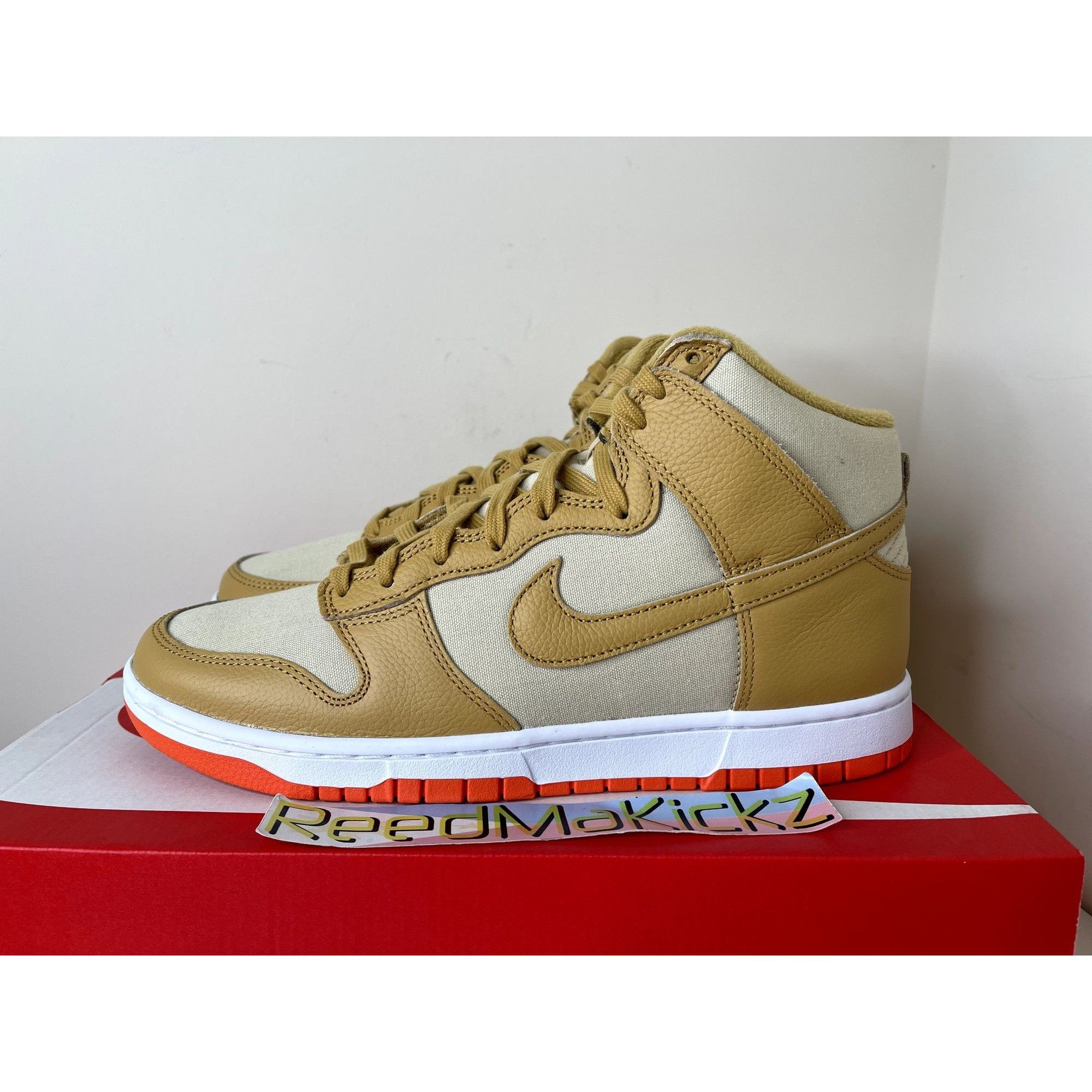 Nike Nike Dunk High Premium Wheat Gold Orange Mens 10.5us Size US 10.5 / EU 43-44 - 1 Thumbnail