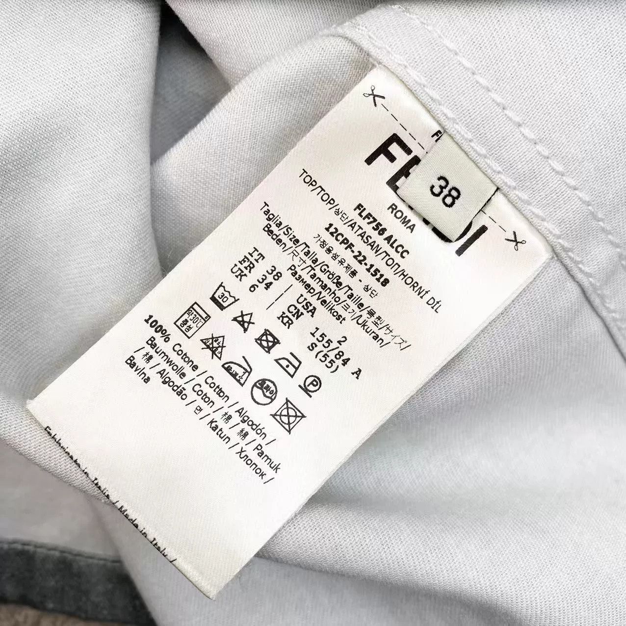 Fendi fendi cotton logo denim shirt in gray Size US M / EU 48-50 / 2 - 4 Thumbnail