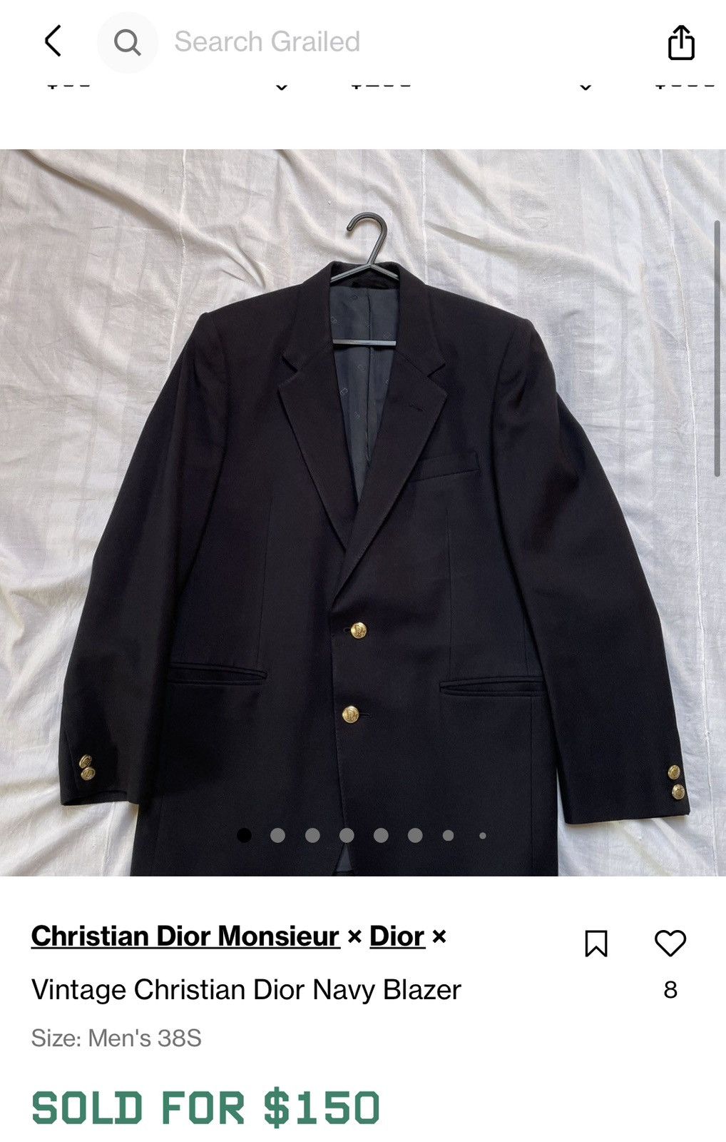 Christian Dior Monsieur Christian Dior Monsieur wool blazer two buttons blazer Size 40L - 3 Thumbnail