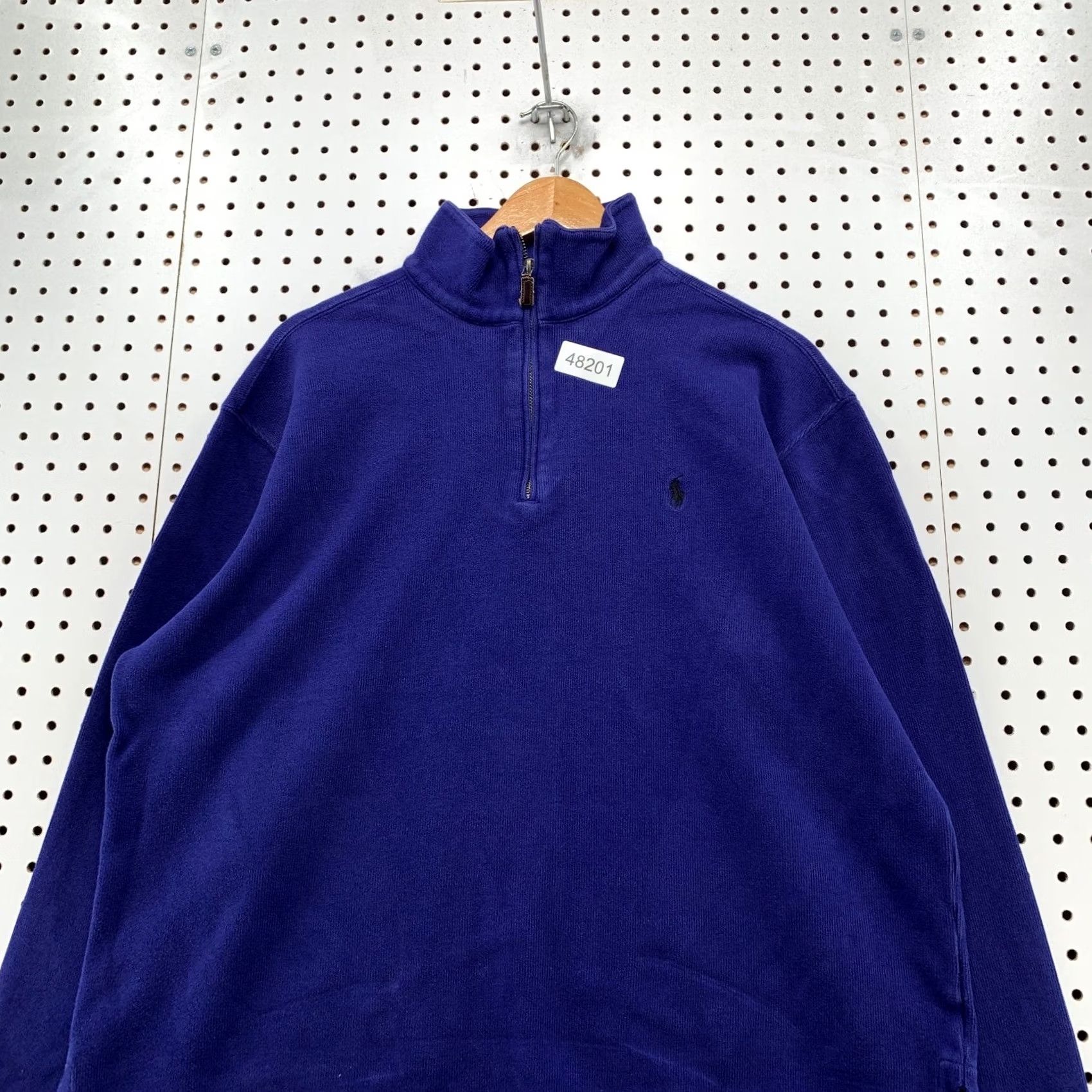 Polo Ralph Lauren Polo Ralph Lauren Quarter 1/4 Zip Sweater Mens Large Blue Mock Neck Preppy Size US L / EU 52-54 / 3 - 4 Thumbnail