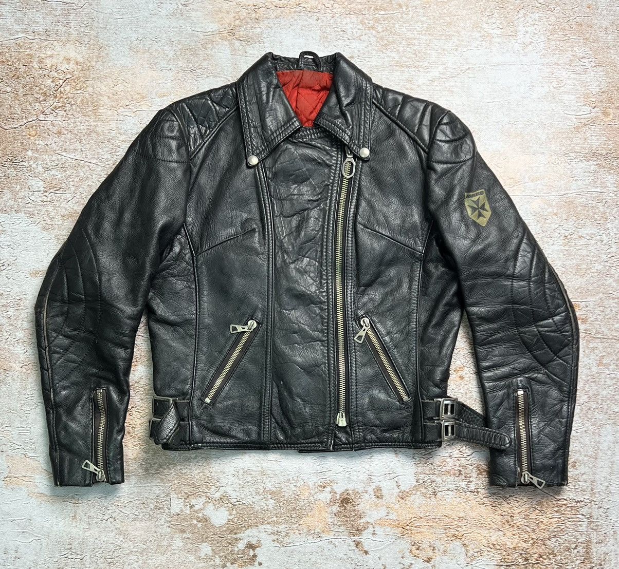 image of Harro Germany Vintage Biker Leather Jacket in Black, Women's (Size XS)