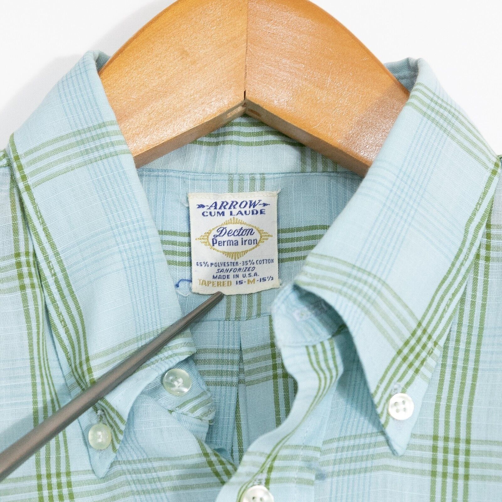 Arrow Vintage 70s Arrow Button Up Shirt 15.5 / M - Short Sleeve Size US M / EU 48-50 / 2 - 5 Thumbnail