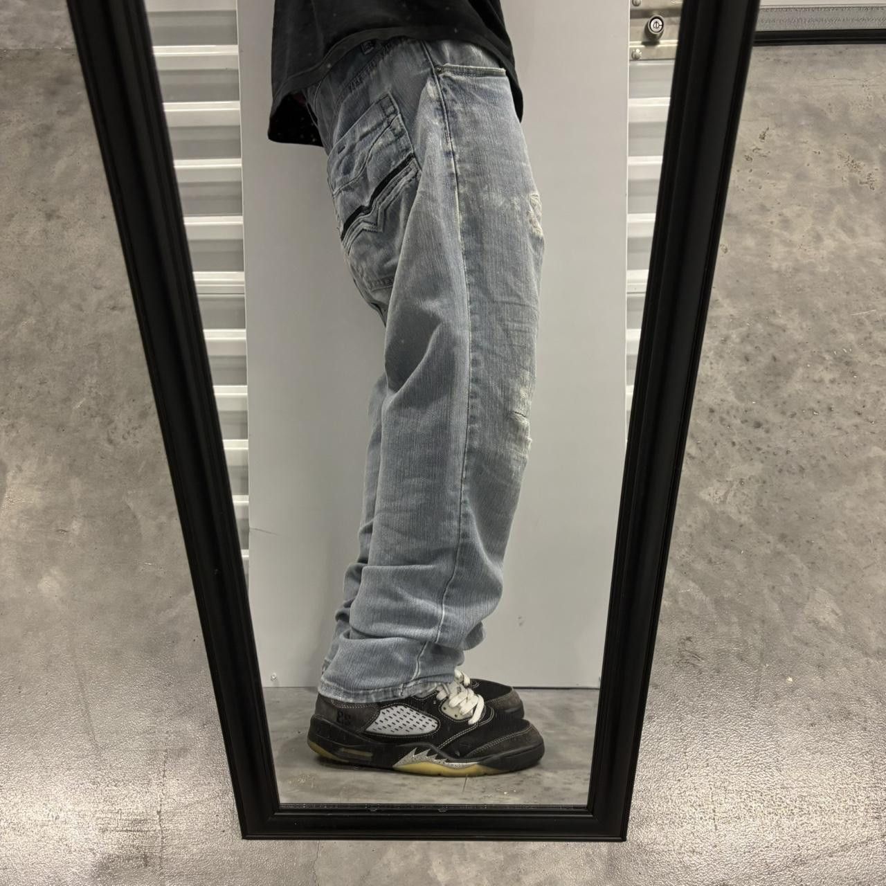 Japanese Brand × Vintage Crazy Vintage Y2K/2000s Grunge Light Wash Distressed Denim Jeans! Size US 34 / EU 50 - 2 Thumbnail