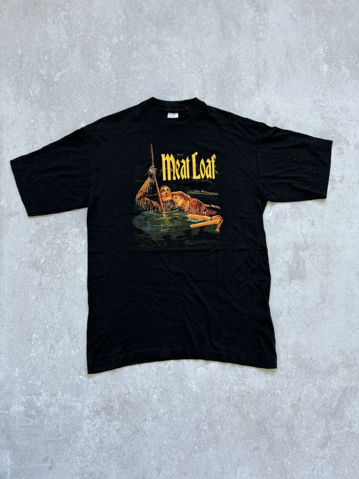 image of Rock Band x Rock T Shirt Vintage 1990 Meat Loaf 'i'd Lie For You' T-Shirt 90's in Black (Size XL)