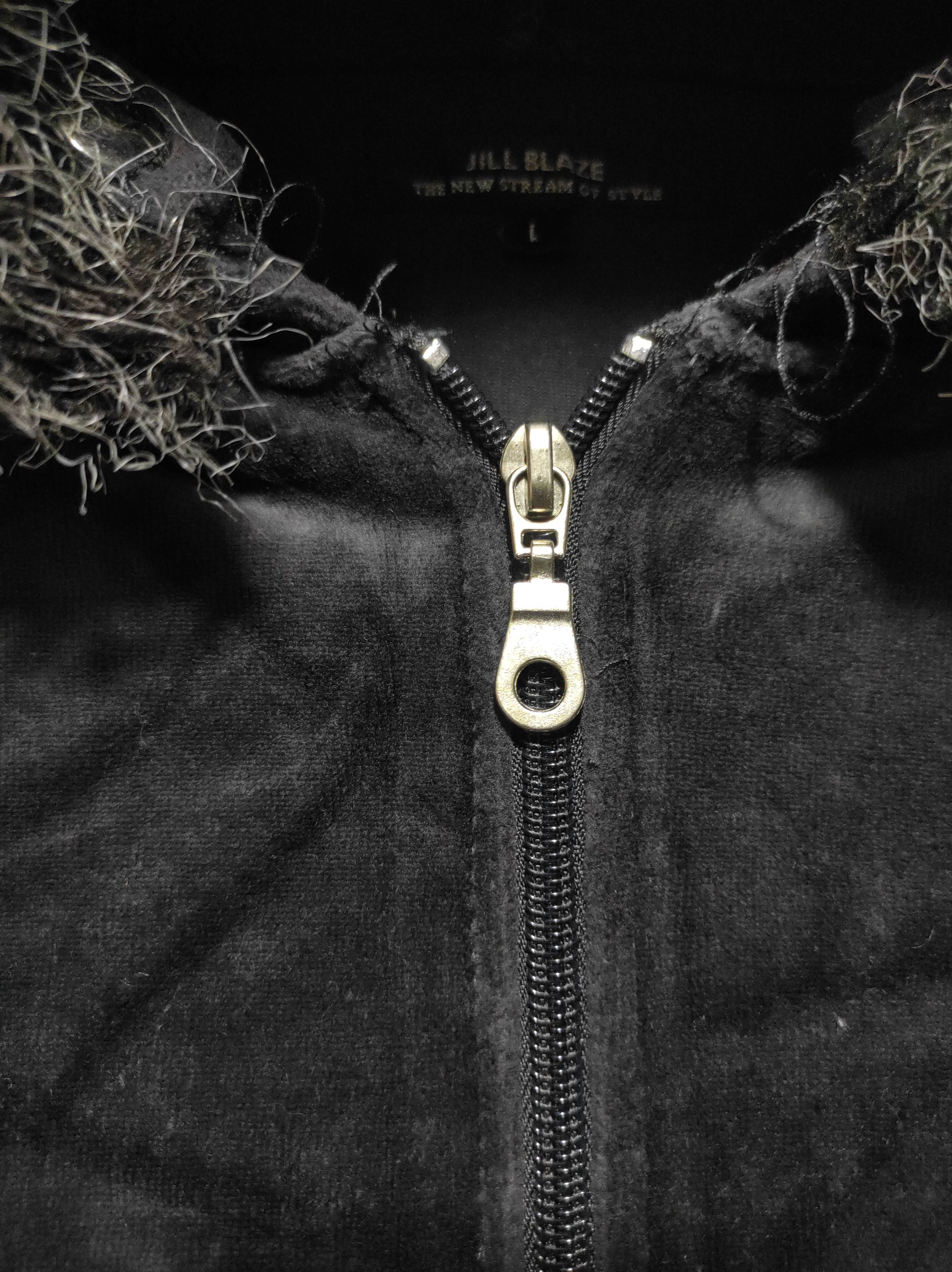 Japanese Brand Jill Blaze Velvet Zipper Fur Hoodie IfSixWasNine LGB style Size M / US 6-8 / IT 42-44 - 4 Thumbnail