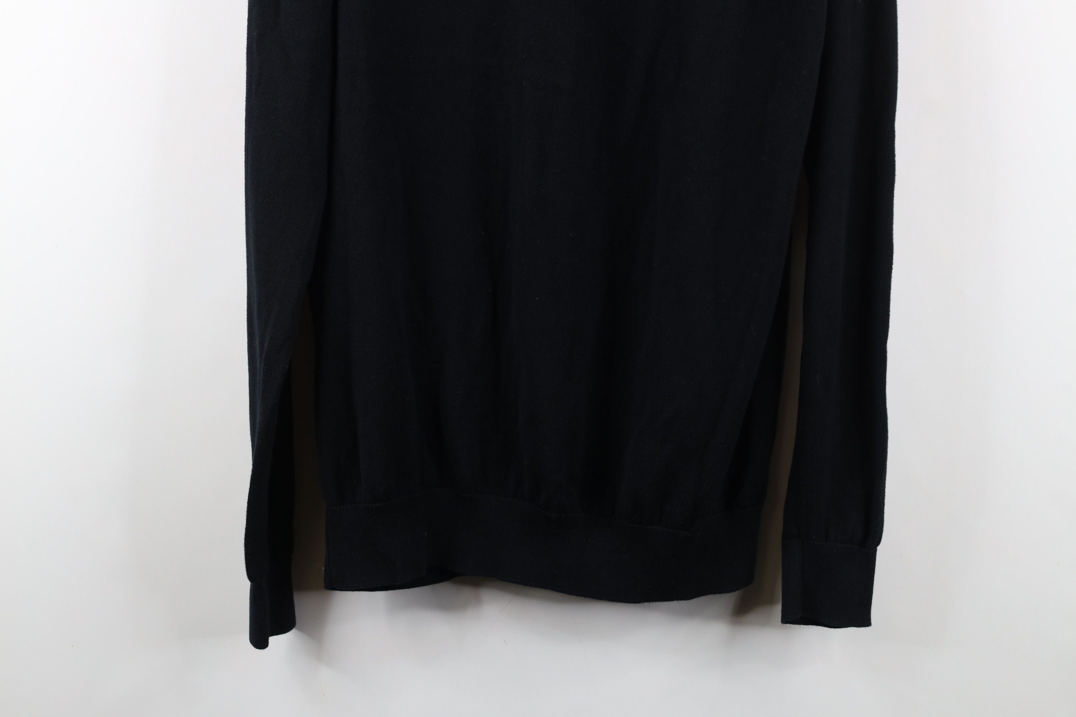 Lacoste × Vintage Vintage Lacoste Faded Croc Logo Knit V-Neck Sweater Black Size US M / EU 48-50 / 2 - 12 Thumbnail
