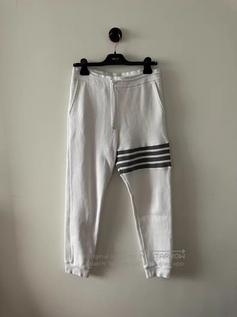Thom Browne Thom Browne size 2 White Waffle Sweatpants Size US 28 / EU 44 - 1 Thumbnail