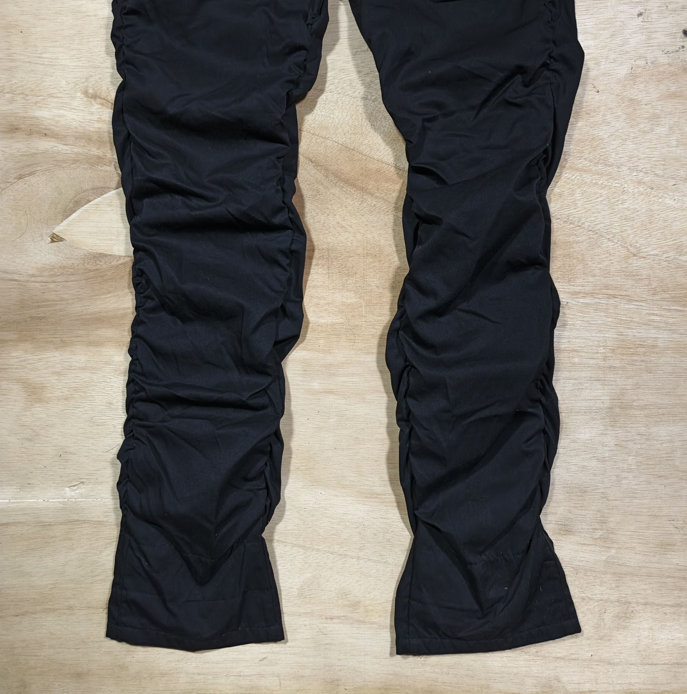 Japanese Brand Dominate Handcrafted Double Waist Stacked Ruched Cargo Pants Size US 29 - 3 Thumbnail