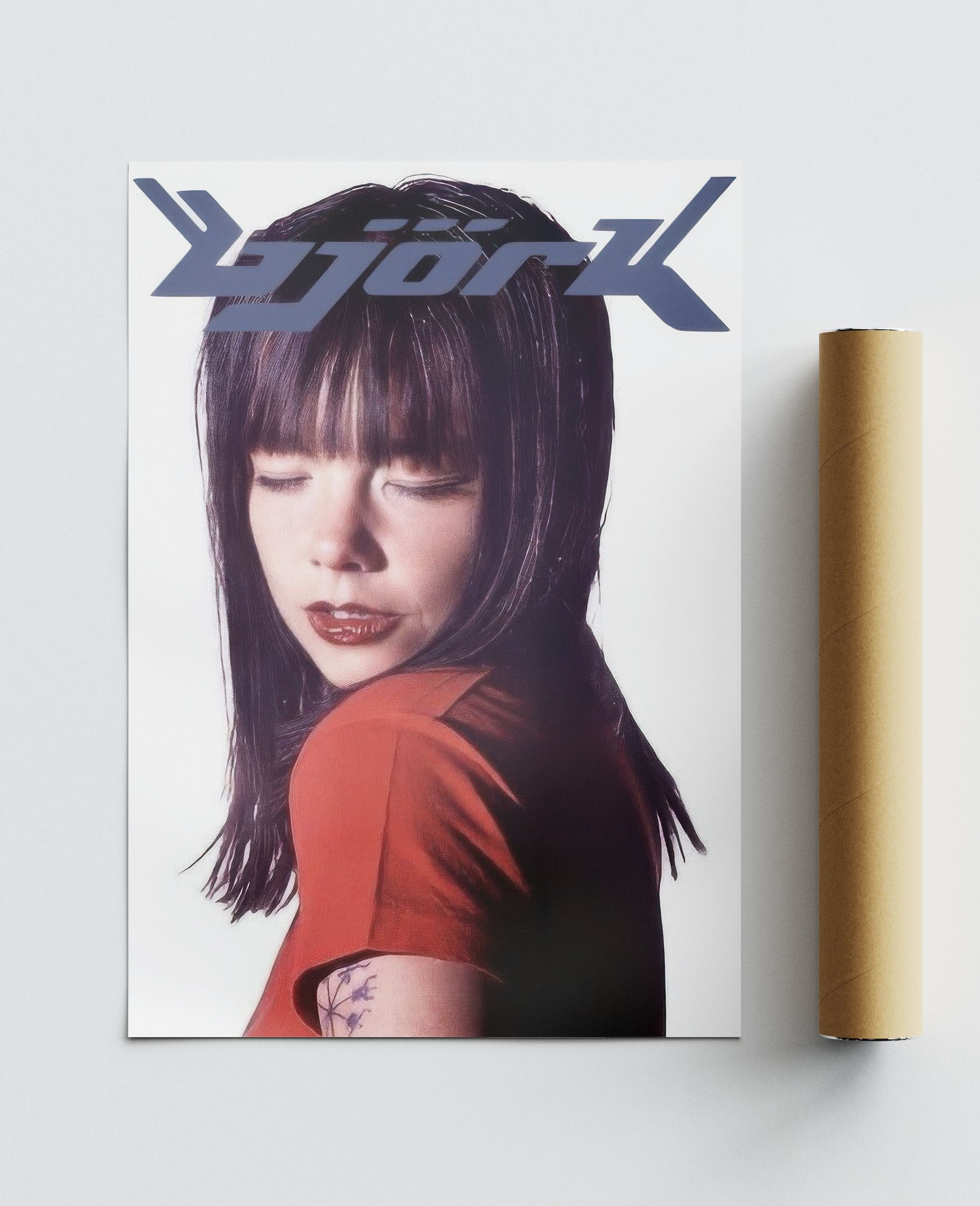 Band Tees Bjork Poster Print Shirt Shirt Gift Vintage Music 90s Merch Size ONE SIZE - 4 Thumbnail