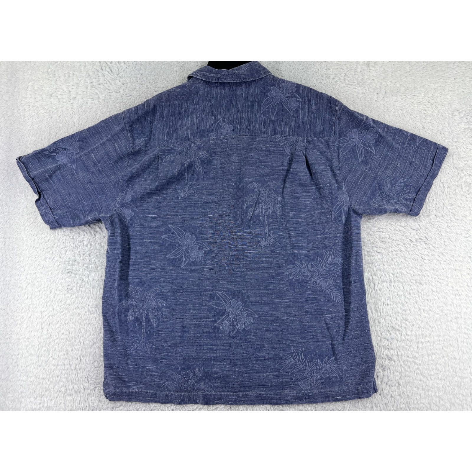 Vintage Jamaica Jaxx Shirt Mens Large Blue Floral Palm Tree Hawaiian Button Up 100% Silk Size US L / EU 52-54 / 3 - 2 Thumbnail