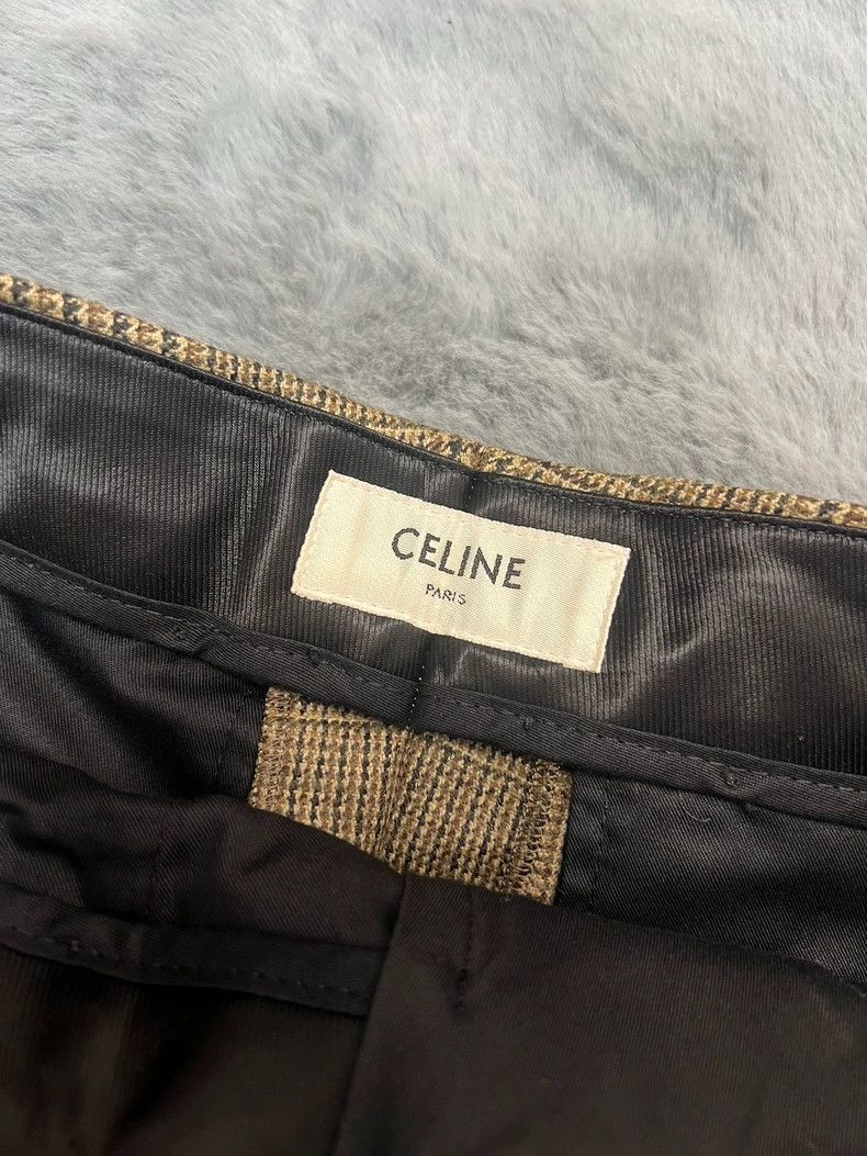 Celine Celine Prince of Wales Plaid Casual Wool Straight Leg Pants Size US 32 / EU 48 - 3 Thumbnail