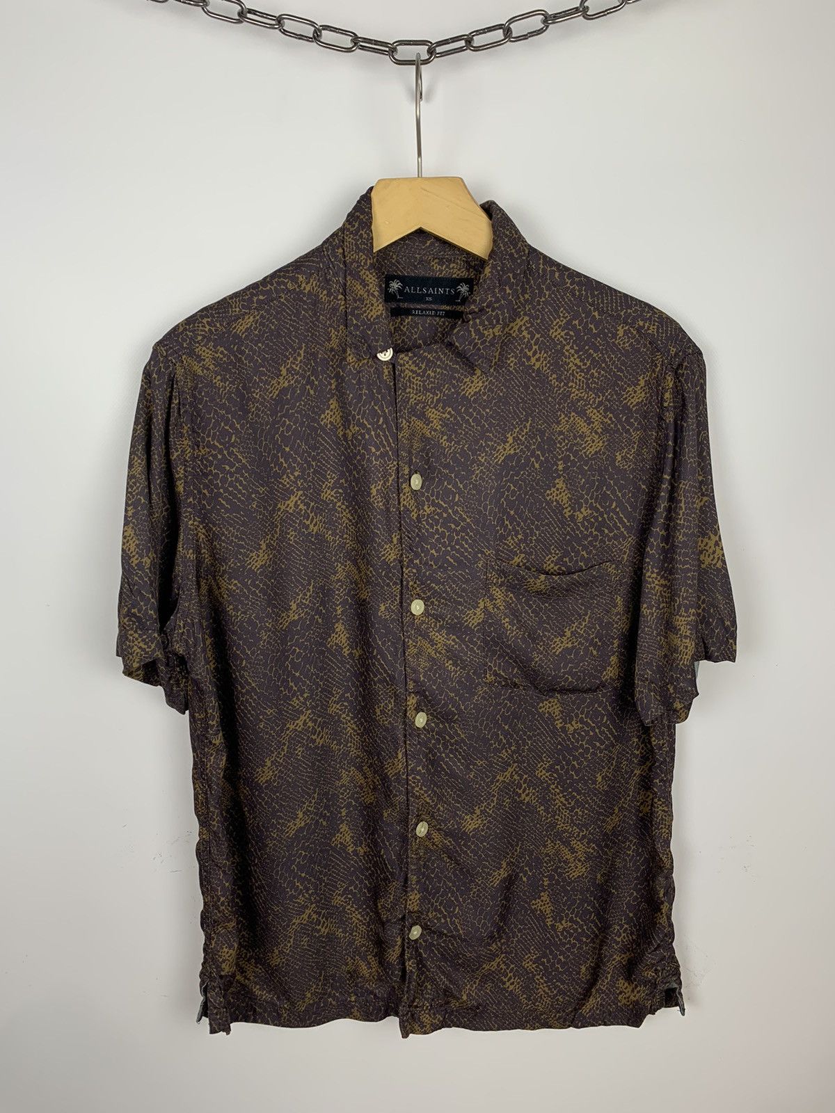 Allsaints Allsaints Caiman Shirt Relaxed Fit Snake Print Size XS S/S Size US XS / EU 42 / 0 - 1 Thumbnail