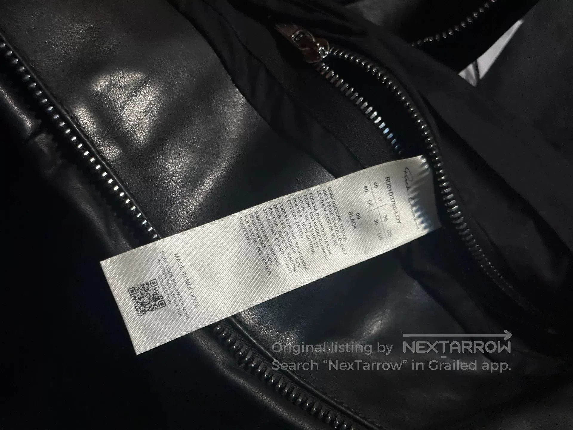 Rick Owens Black Rick Owens Leather Jacket. Size US S / EU 44-46 / 1 - 4 Thumbnail