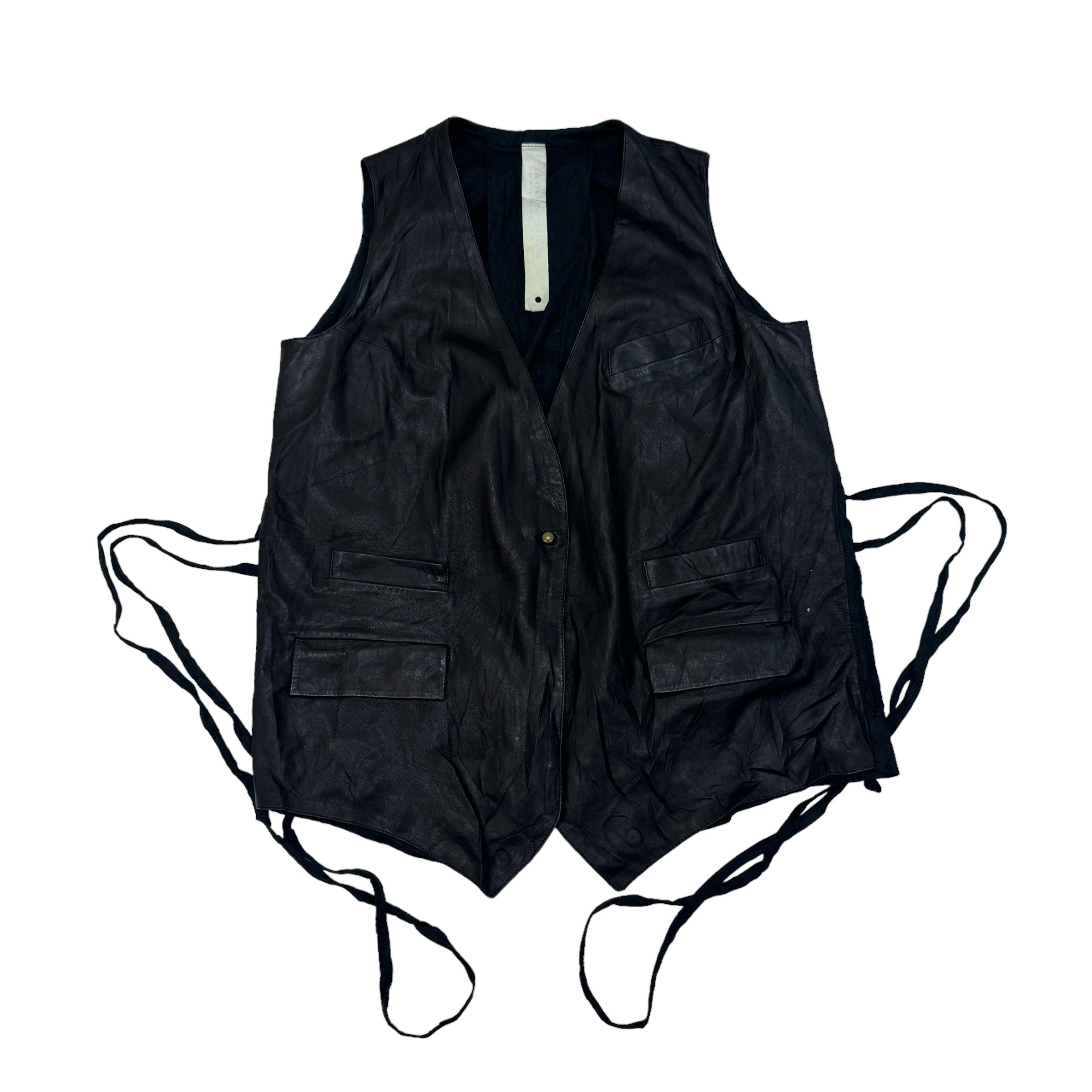 Isaac Sellam Experience 🔥ISAAC SELLAM EXPERIENCE LAMBSKIN BLACK VEST Size US S / EU 44-46 / 1 - 13 Thumbnail