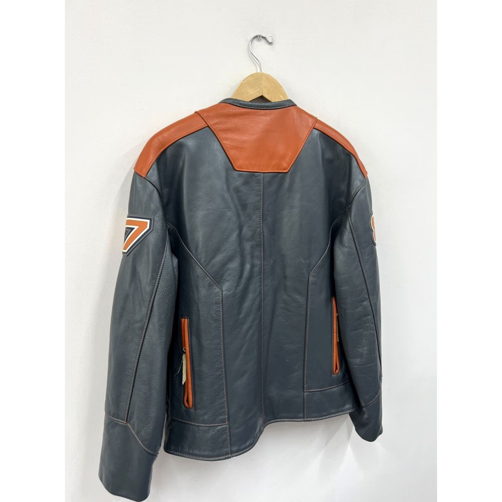 Schott SCHOTT NYC 1913 Leather Jacket Biker Bomber Men's Size L Gray Leather Jacket Mens L 1913 Motorcycle Size US L / EU 52-54 / 3 - 4 Thumbnail