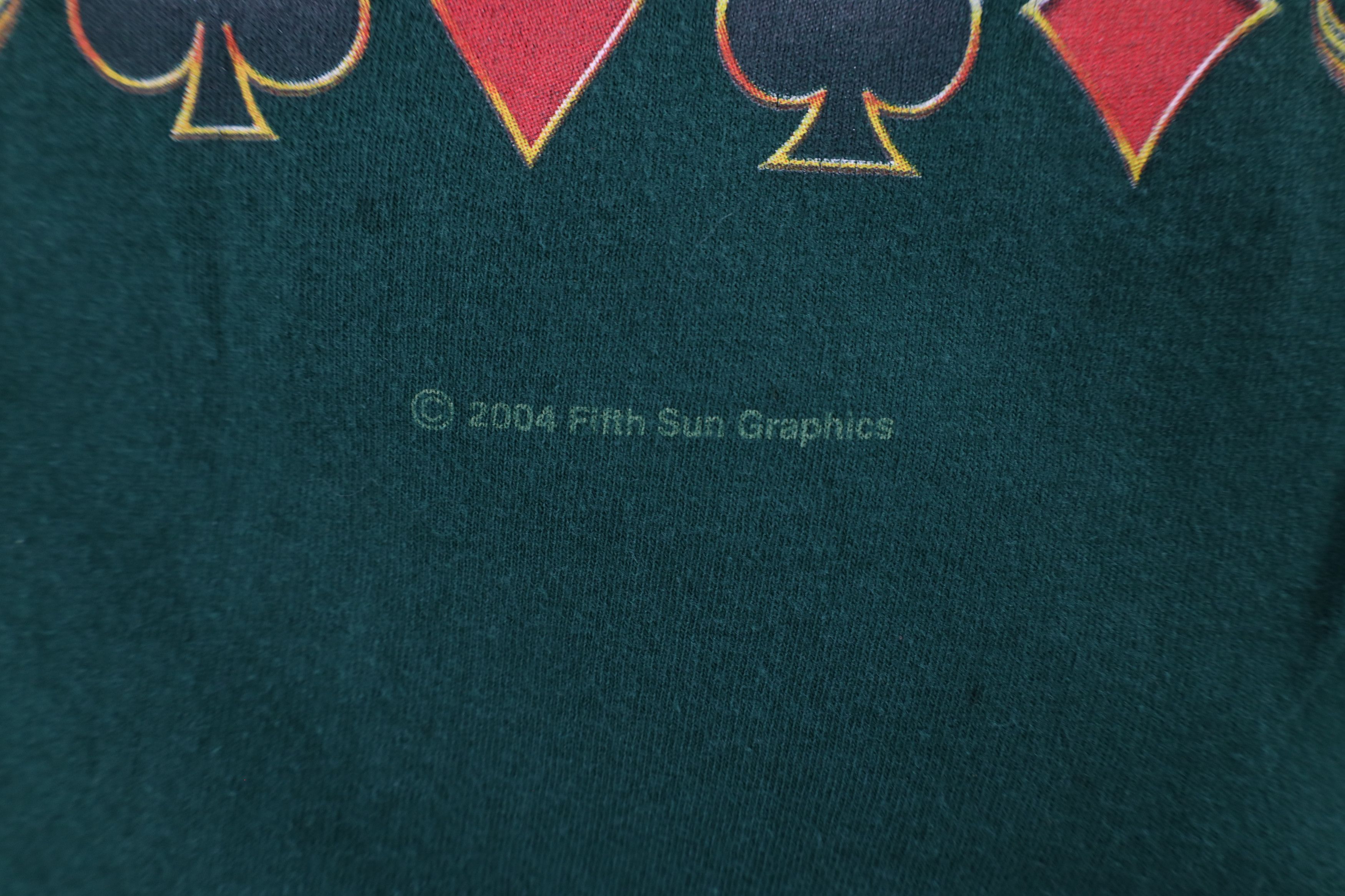 Vintage Vintage Y2K 2004 Out 5 Aces Poker Room Gambling T-Shirt Size US XL / EU 56 / 4 - 8 Thumbnail