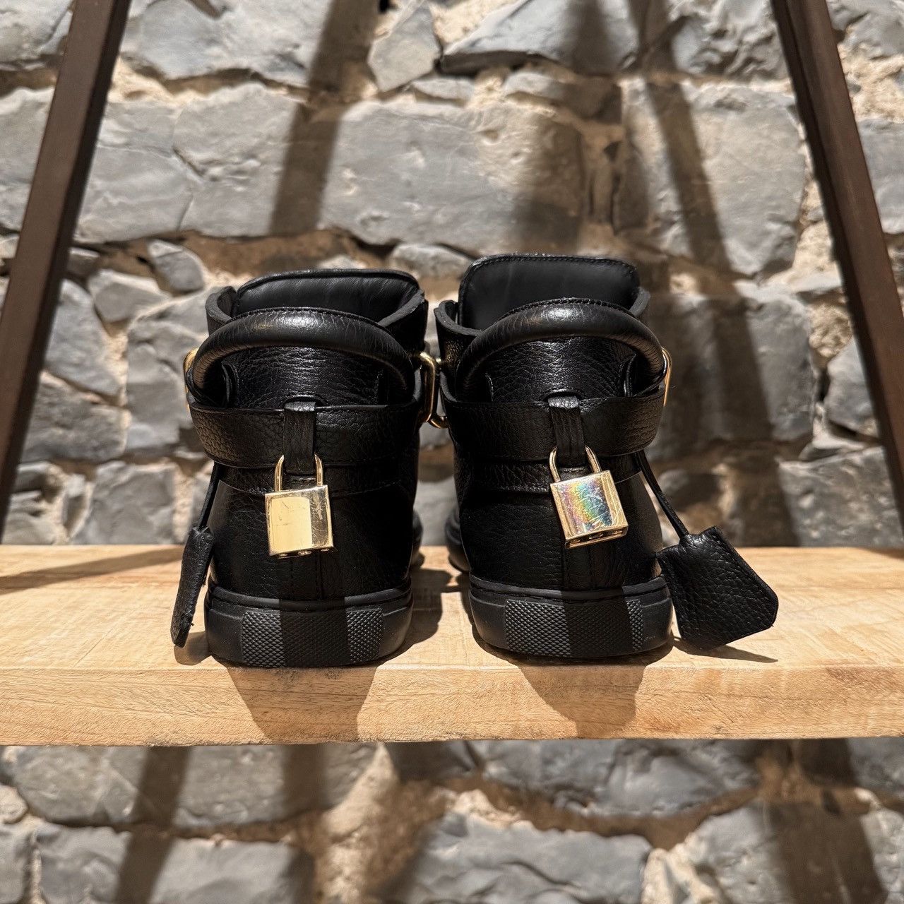 Buscemi Buscemi Black Leather 100MM High Top Sneakers Size US 9 / EU 42 - 6 Thumbnail
