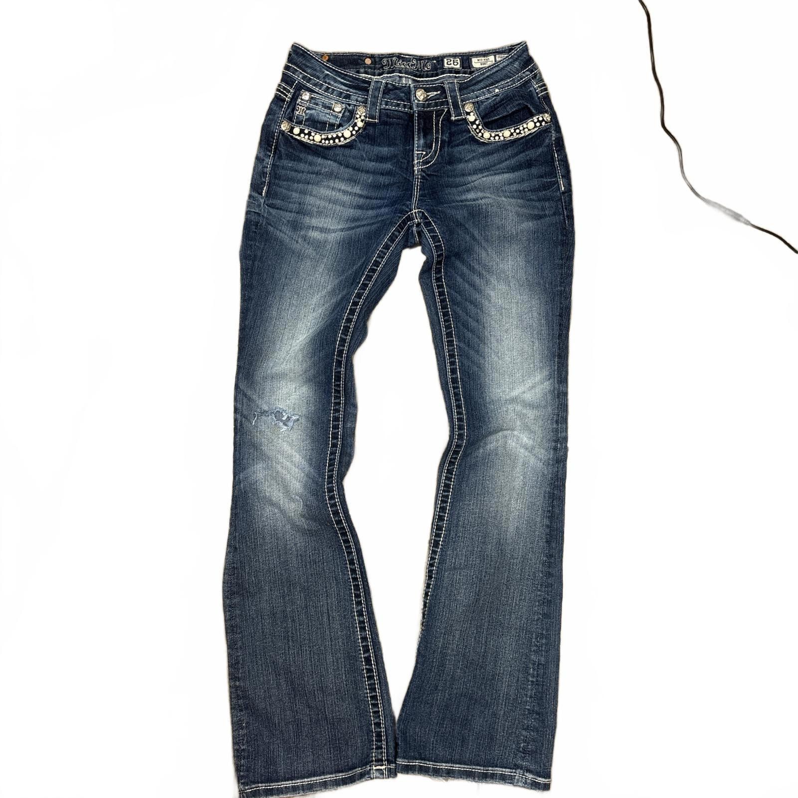 Other y2k miss me distressed studded jeans Size 26" / US 2 / IT 38 - 3 Thumbnail