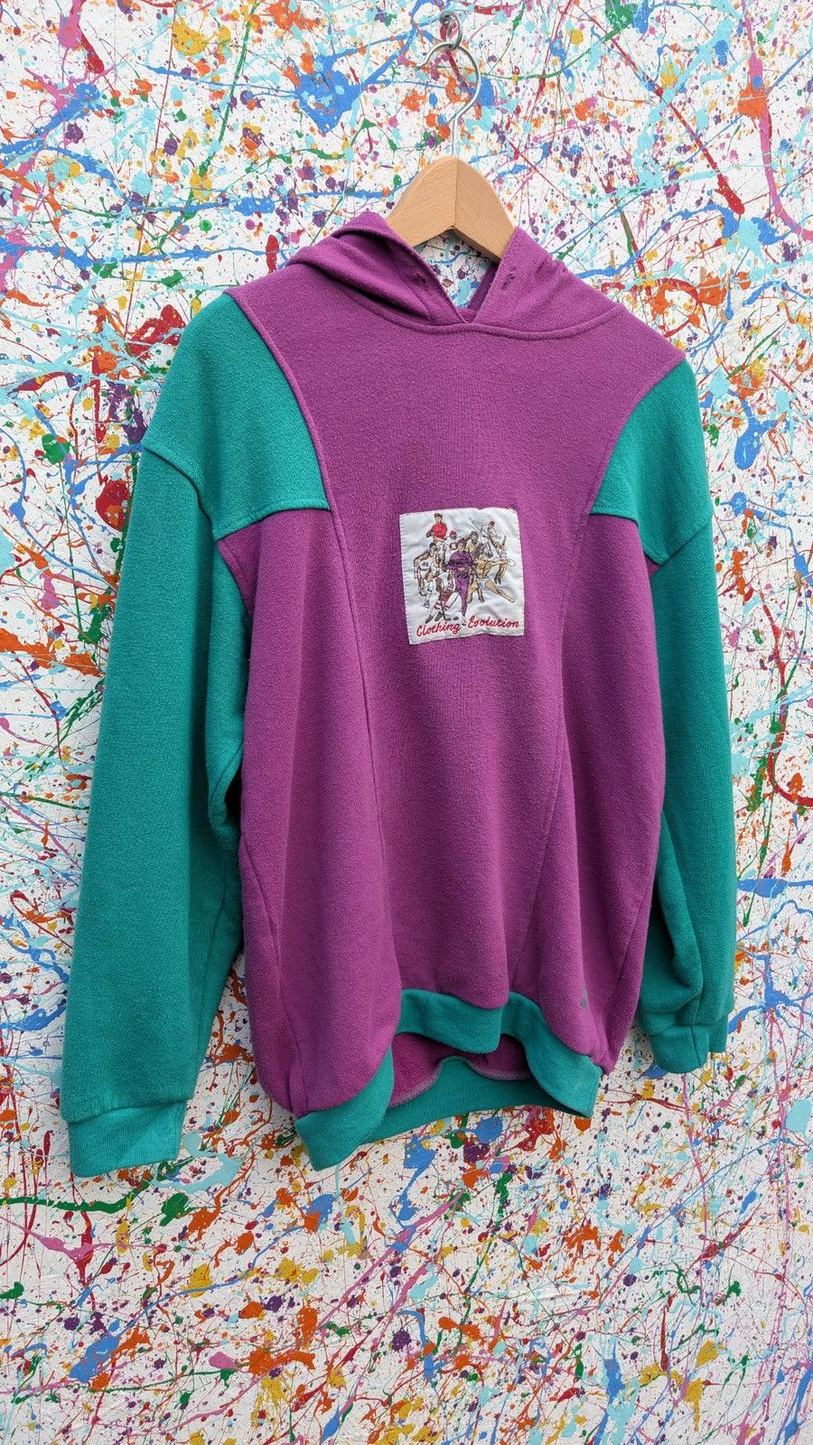 Puma Vintage puma hoodie 80s purple green running unisex Size US M / EU 48-50 / 2 - 3 Thumbnail