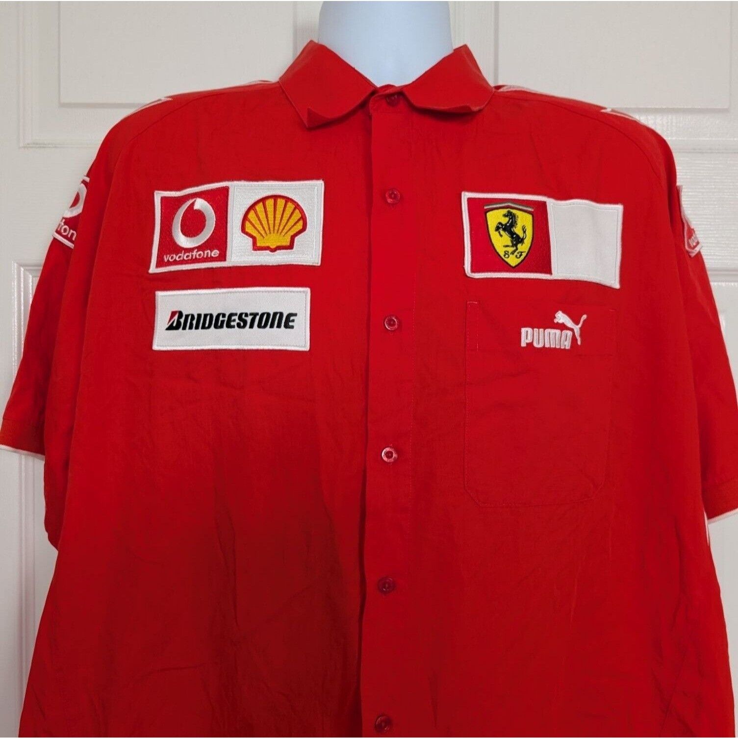 Designer Puma Scuderia Ferrari Team Racing Shirt Mens Size XL Red Size US XL / EU 56 / 4 - 3 Thumbnail
