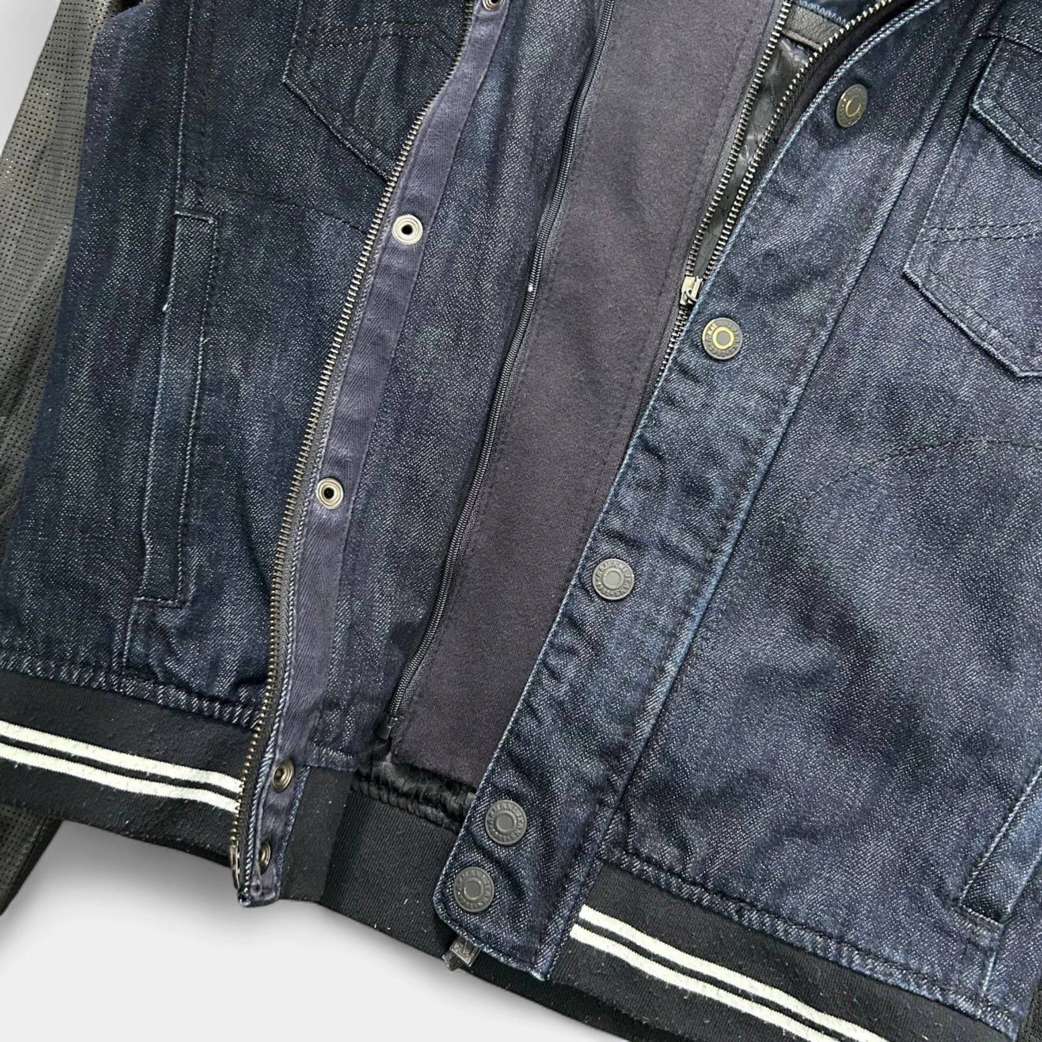 Armani Armani Jeans Double Layer Dark Blue Denim Jacket Size US XS / EU 42 / 0 - 3 Thumbnail