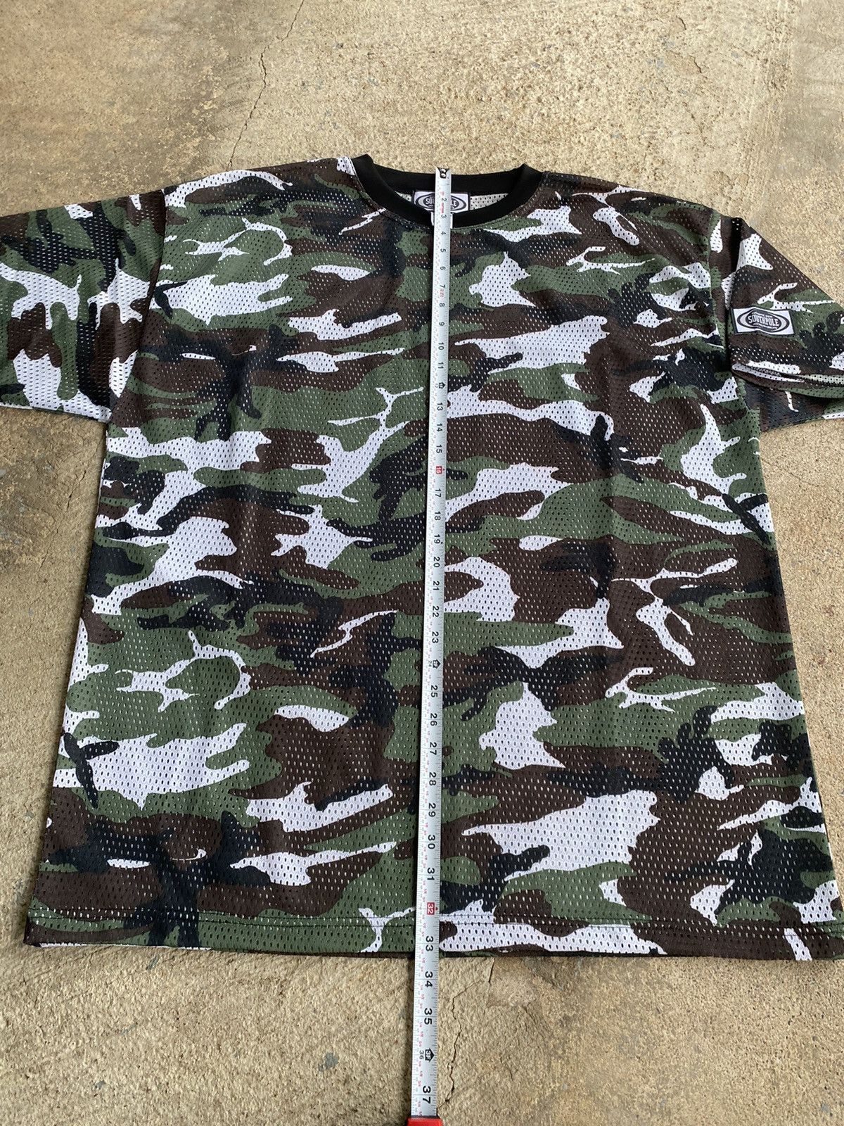 Southpole × Vintage Vintage 90’s Y2K Southpole Baggy Mesh Camo Shirt Size US XL / EU 56 / 4 - 8 Thumbnail