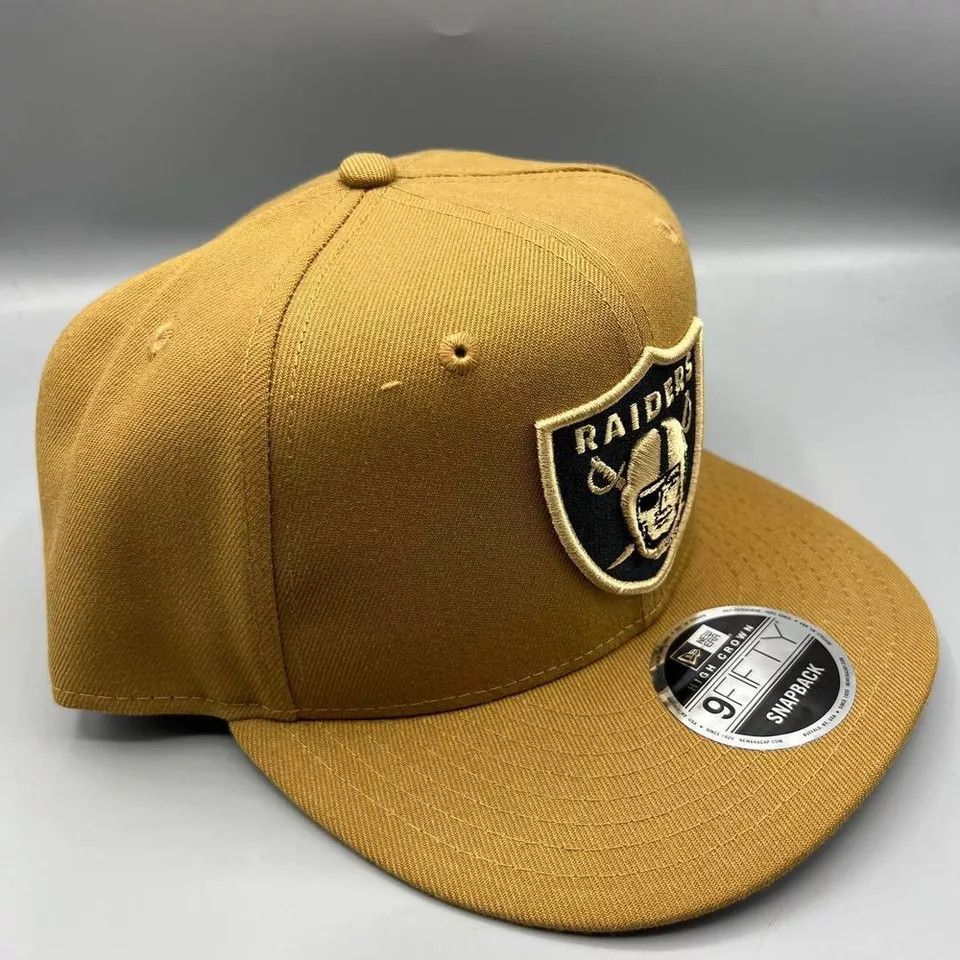 New Era Las Vegas Raiders Hat Men Brown 9Fifty New Era Snap Back Cap Size ONE SIZE - 3 Thumbnail